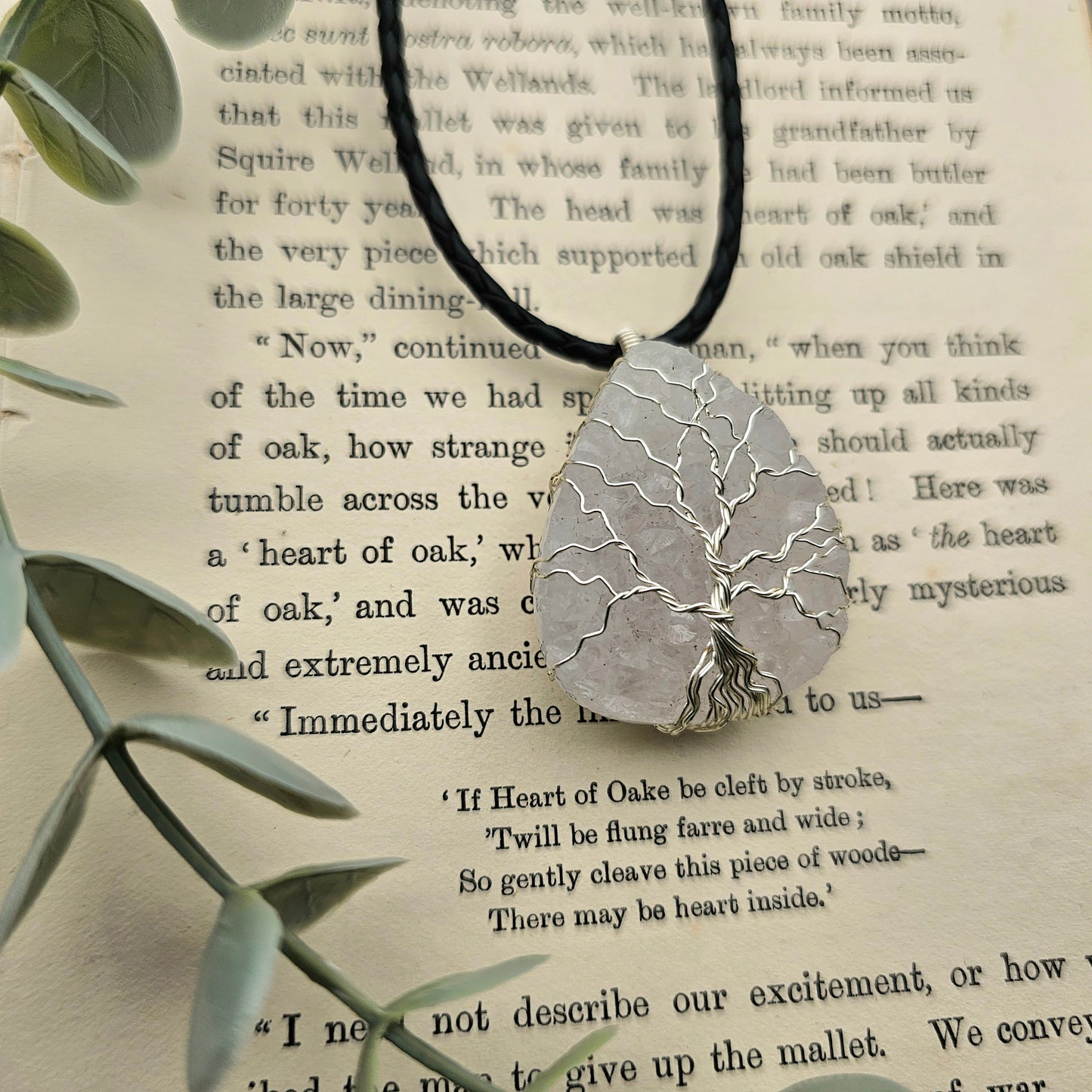 Agate Crystal Tree of Life Pendant | Jewelry Wire | Gemstone Necklace