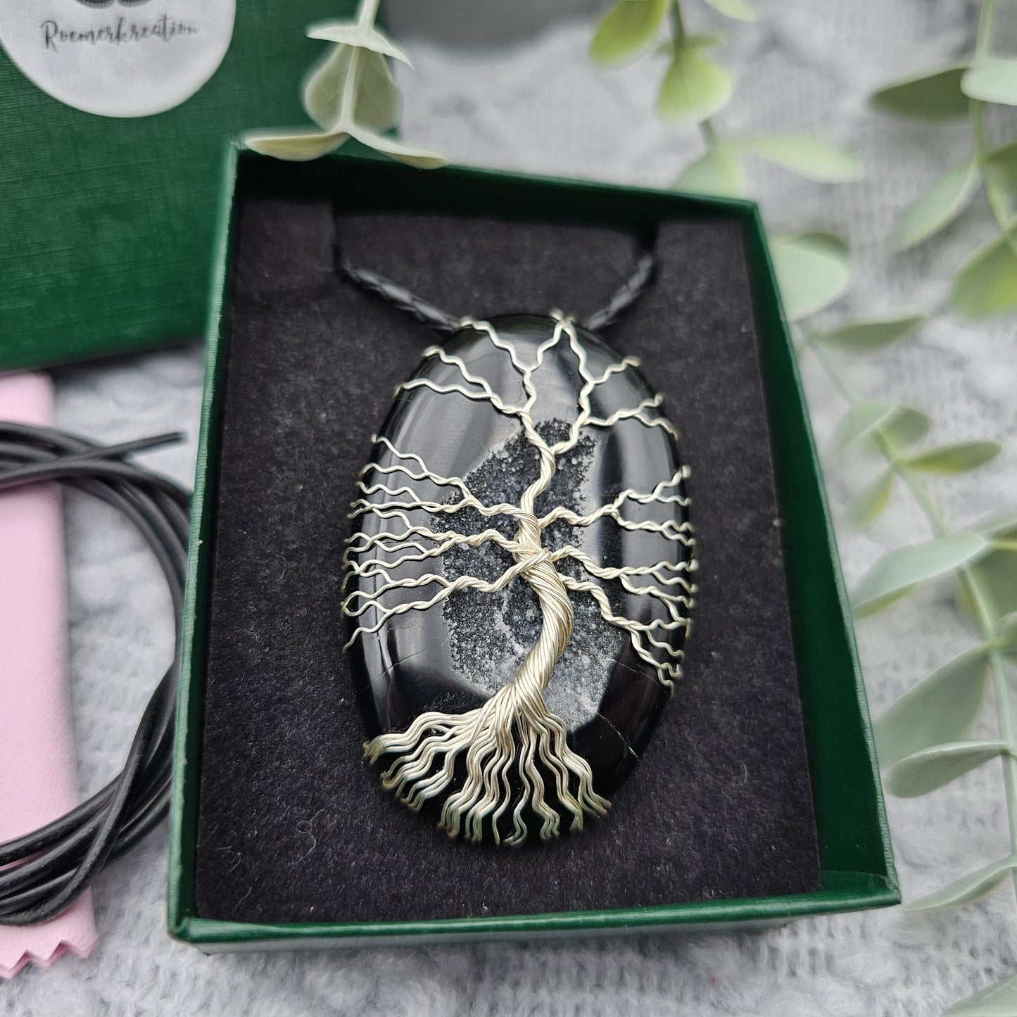 Agate Crystallized Tree of Life Pendant | Jewelry Wire | Gemstone Necklace
