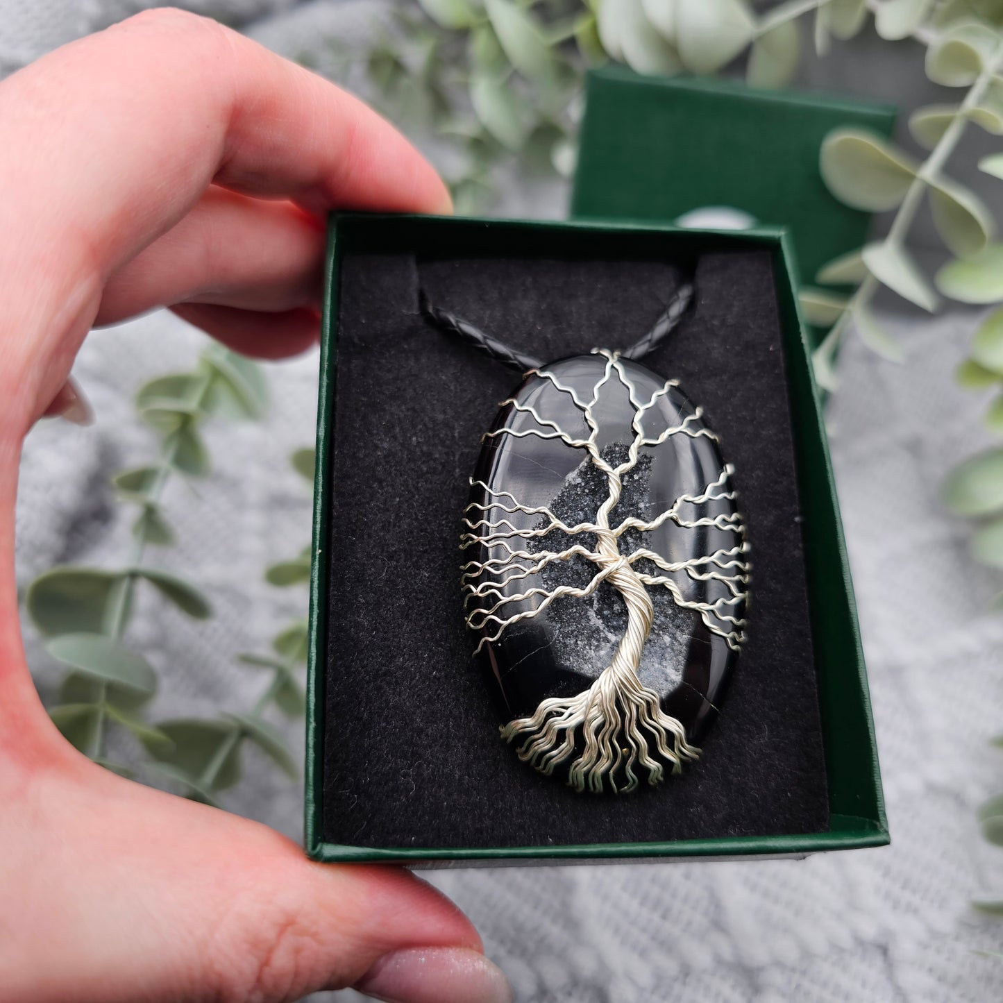 Agate Crystallized Tree of Life Pendant | Jewelry Wire | Gemstone Necklace
