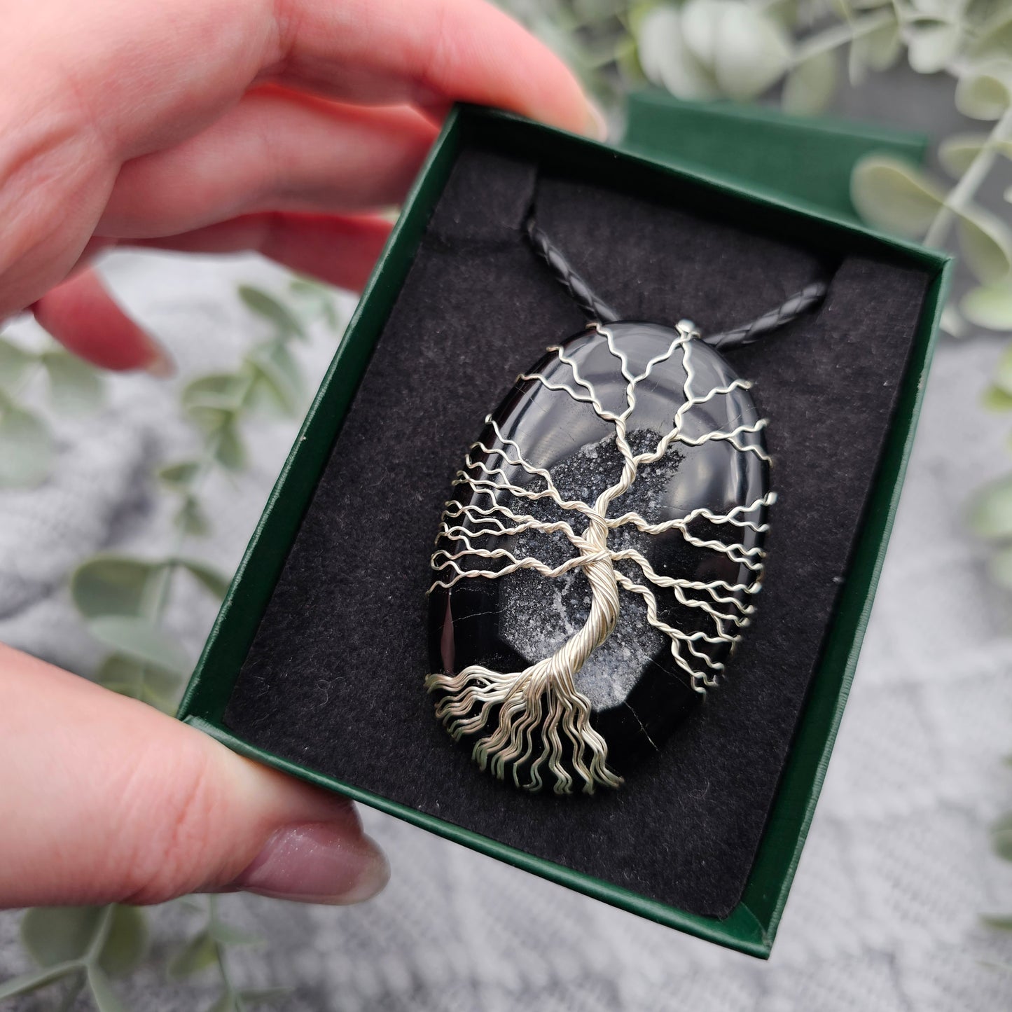 Agate Crystallized Tree of Life Pendant | Jewelry Wire | Gemstone Necklace