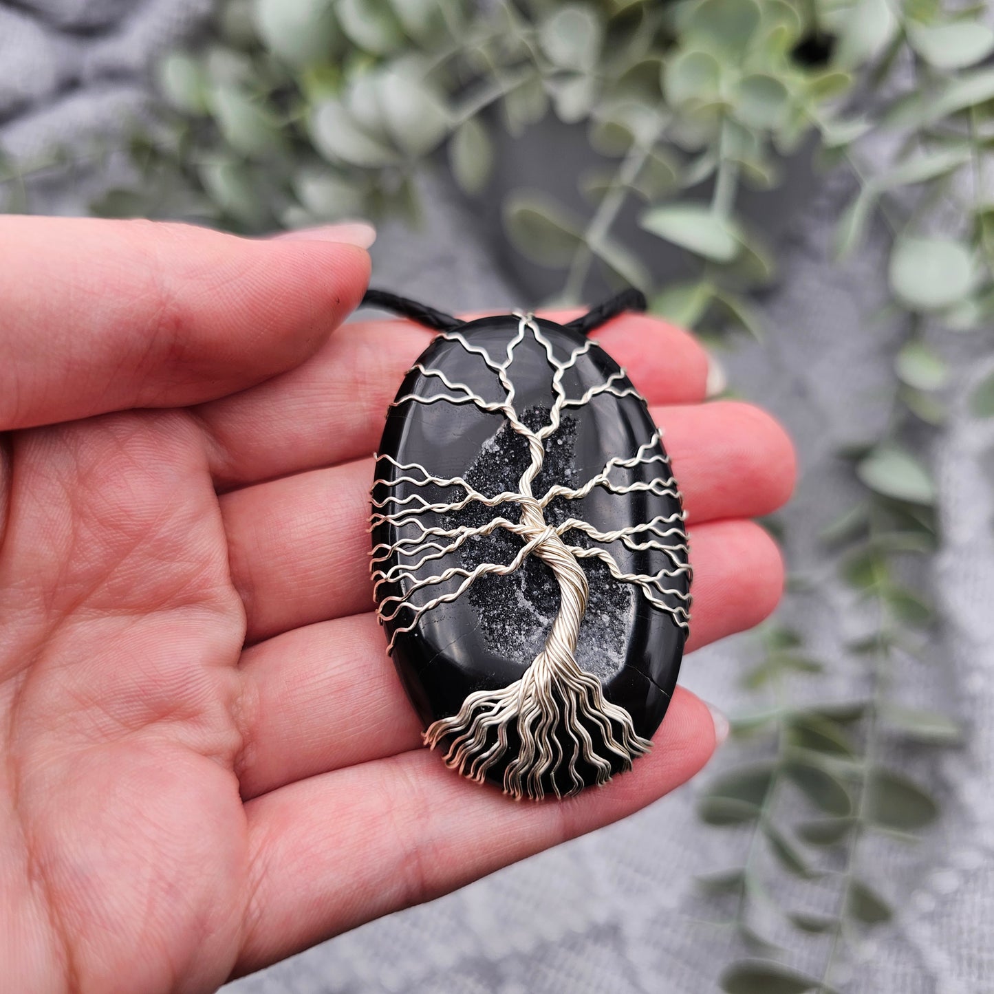 Agate Crystallized Tree of Life Pendant | Jewelry Wire | Gemstone Necklace