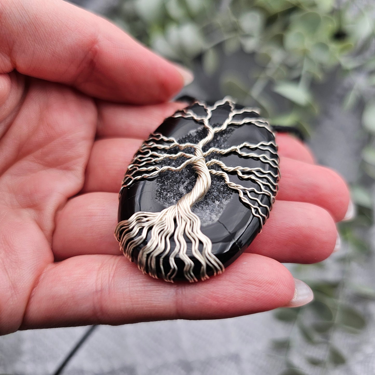 Agate Crystallized Tree of Life Pendant | Jewelry Wire | Gemstone Necklace