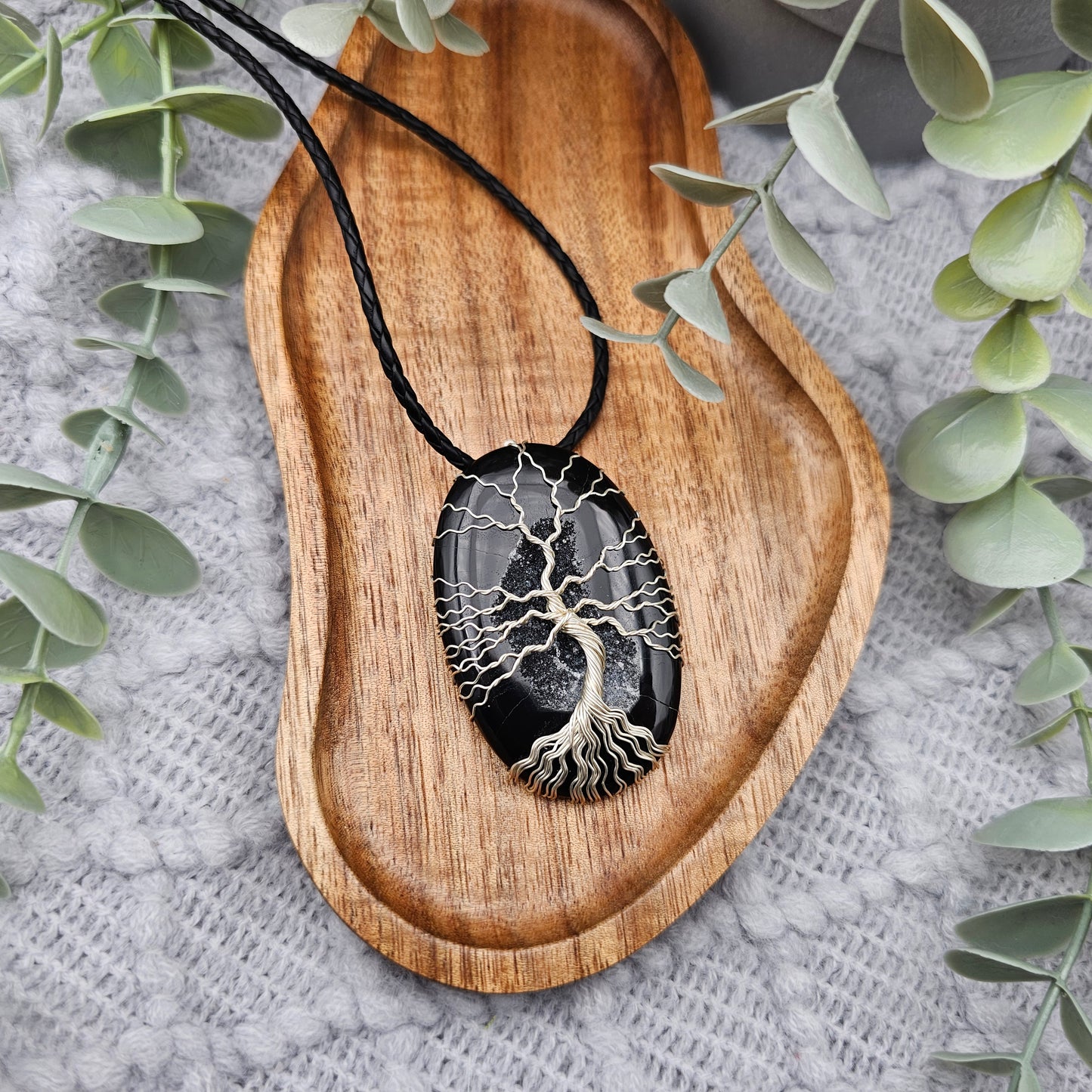 Agate Crystallized Tree of Life Pendant | Jewelry Wire | Gemstone Necklace