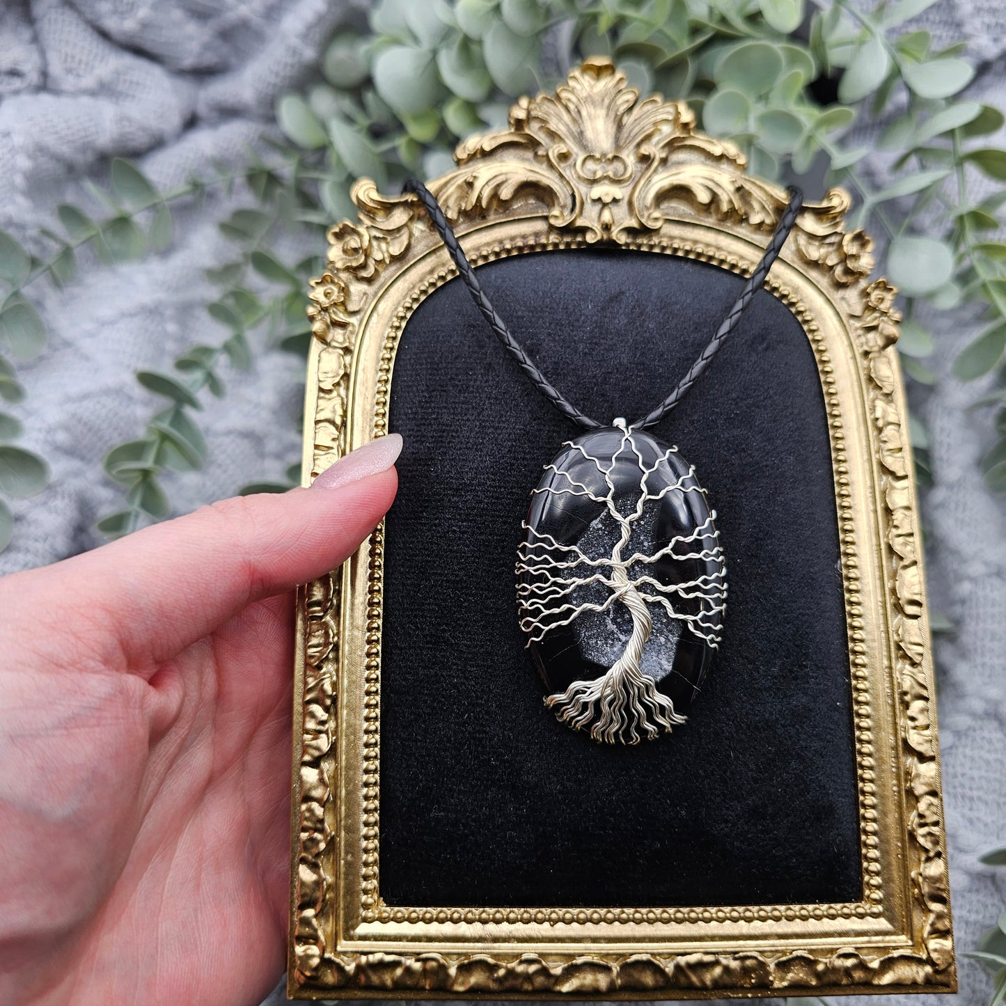Agate Crystallized Tree of Life Pendant | Jewelry Wire | Gemstone Necklace