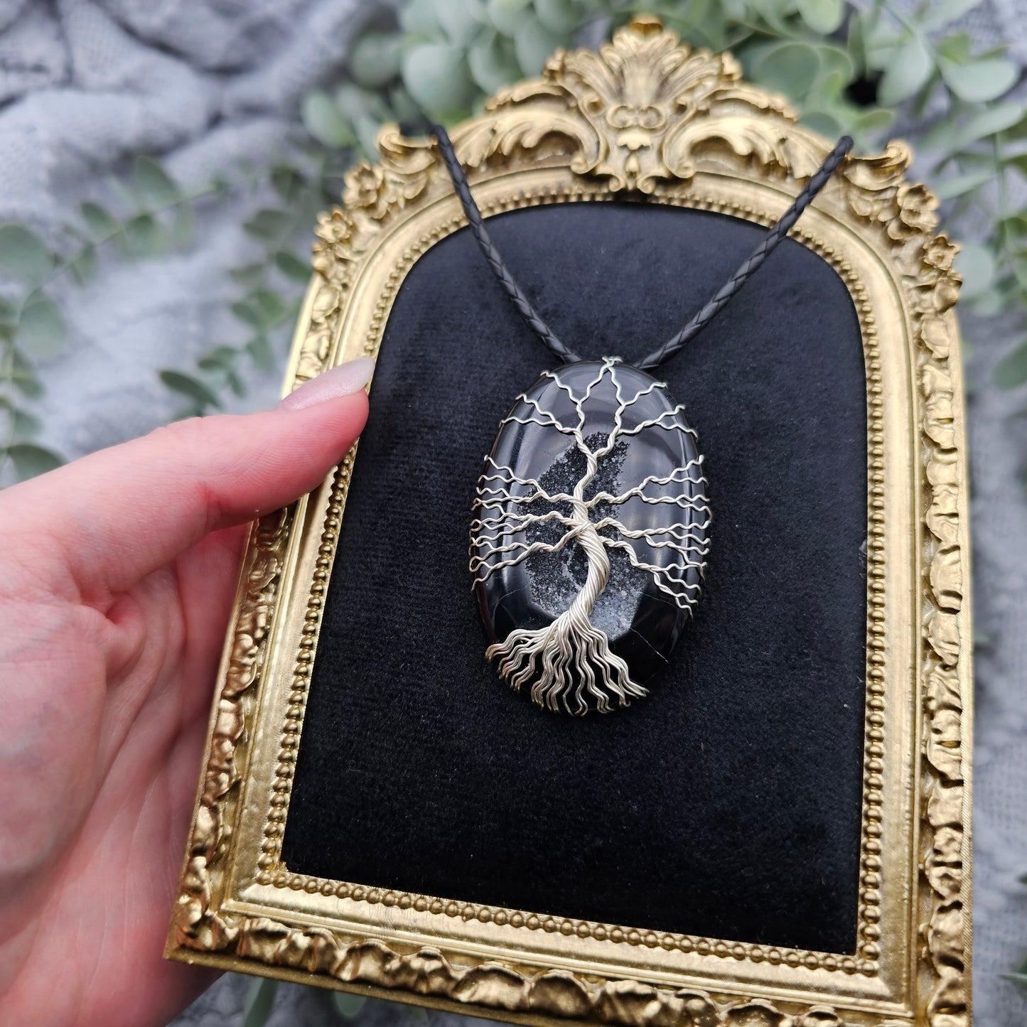 Agate Crystallized Tree of Life Pendant | Jewelry Wire | Gemstone Necklace
