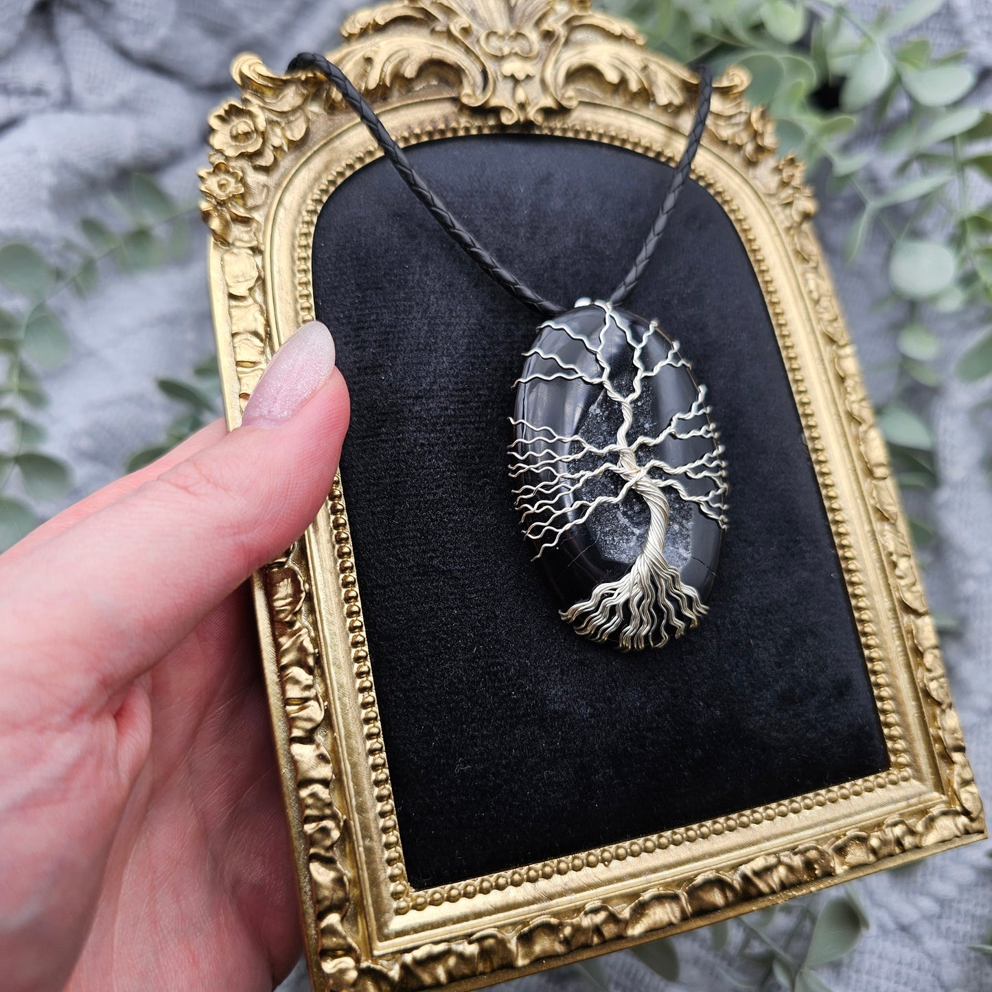 Agate Crystallized Tree of Life Pendant | Jewelry Wire | Gemstone Necklace