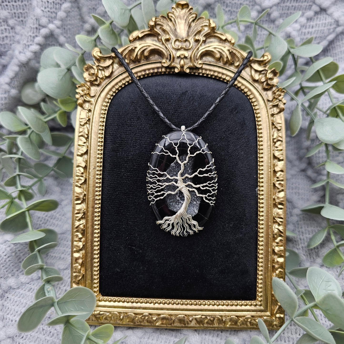 Agate Crystallized Tree of Life Pendant | Jewelry Wire | Gemstone Necklace