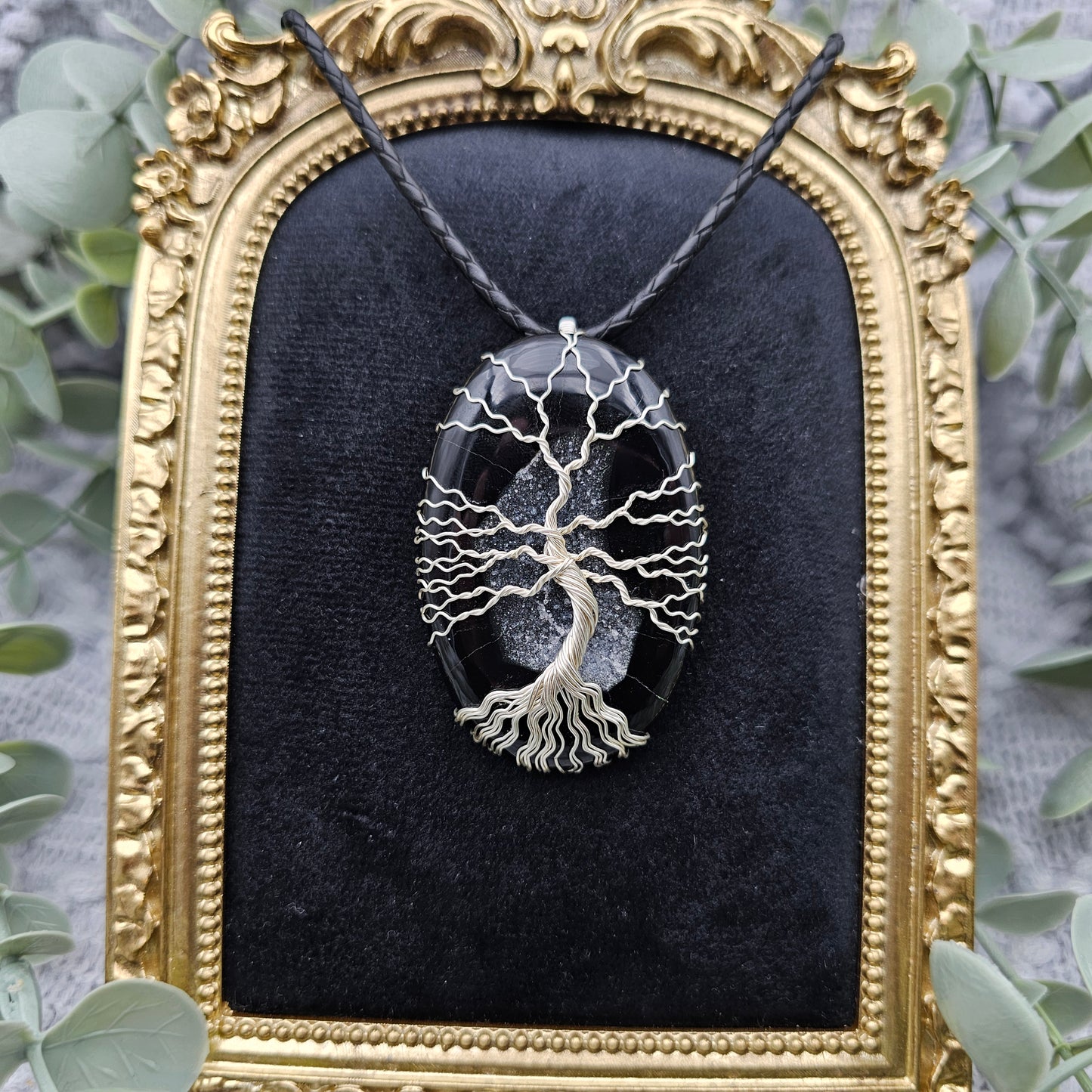 Agate Crystallized Tree of Life Pendant | Jewelry Wire | Gemstone Necklace
