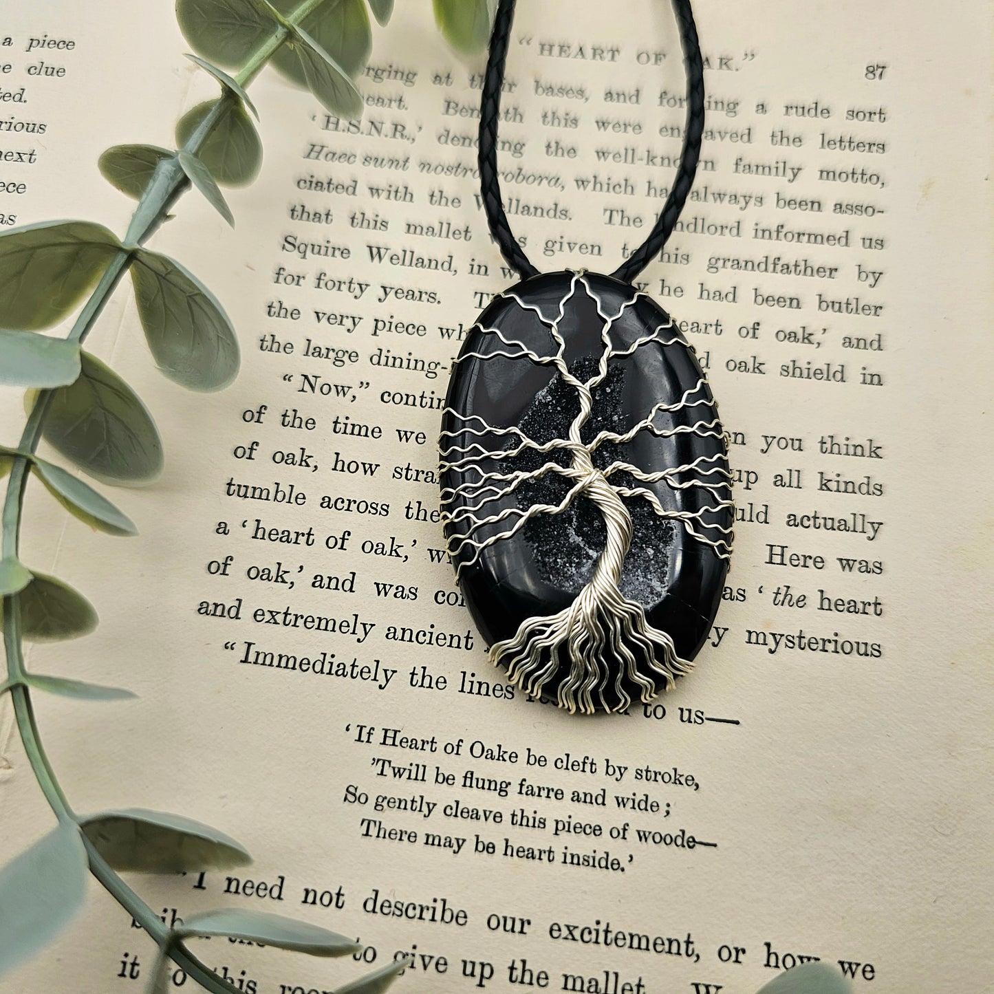 Agate Crystallized Tree of Life Pendant | Jewelry Wire | Gemstone Necklace