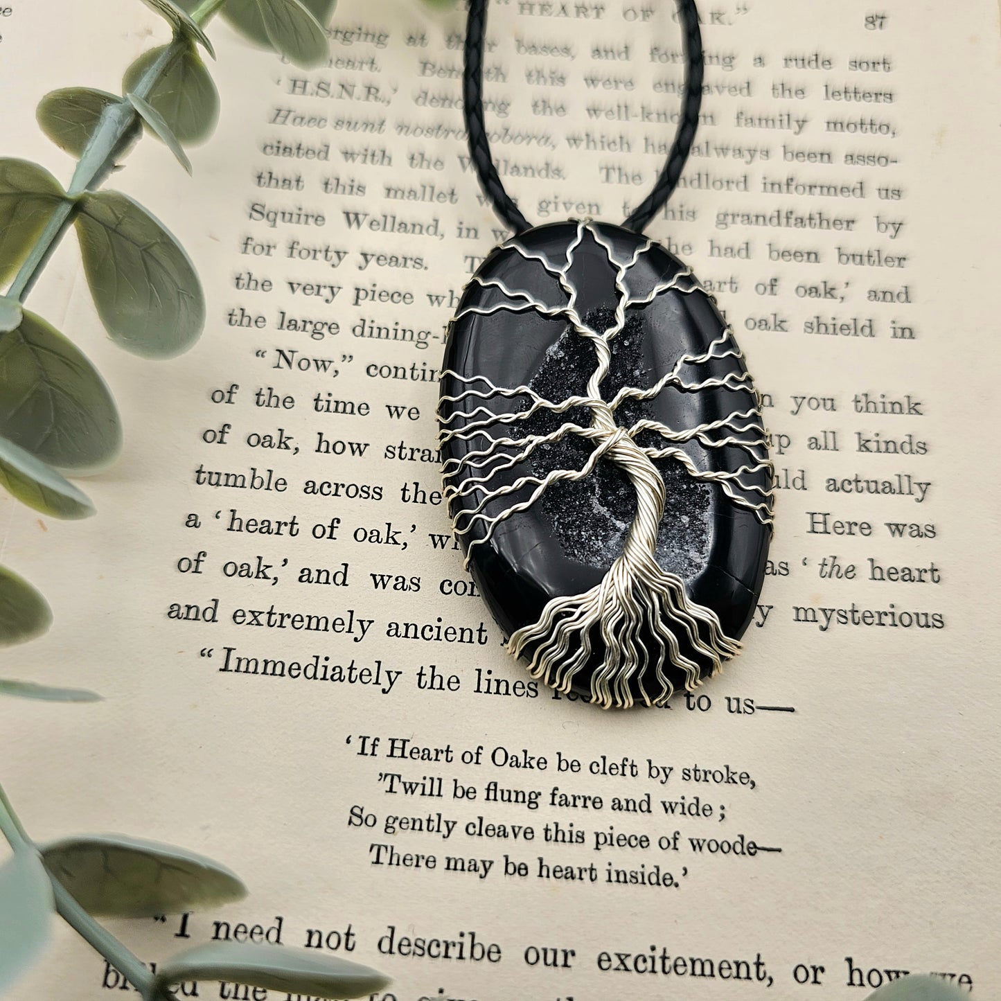 Agate Crystallized Tree of Life Pendant | Jewelry Wire | Gemstone Necklace