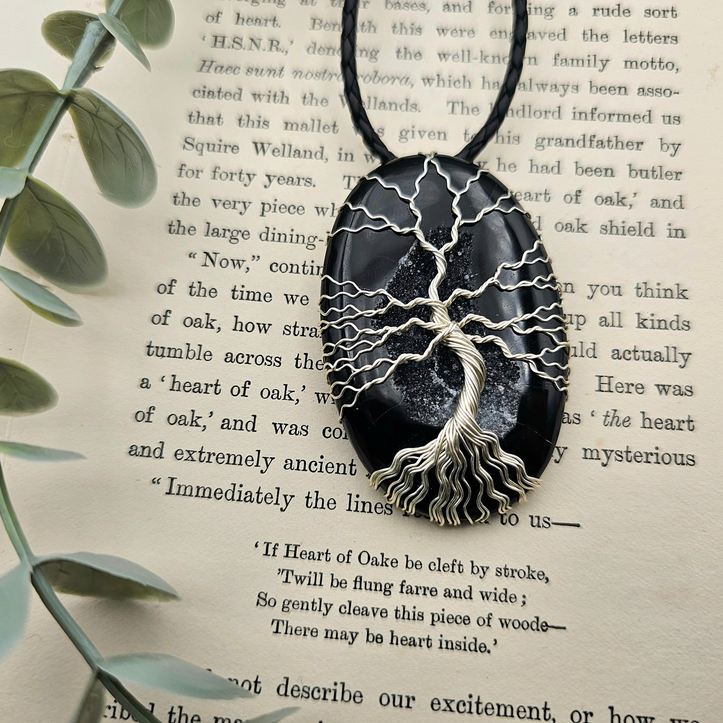 Agate Crystallized Tree of Life Pendant | Jewelry Wire | Gemstone Necklace