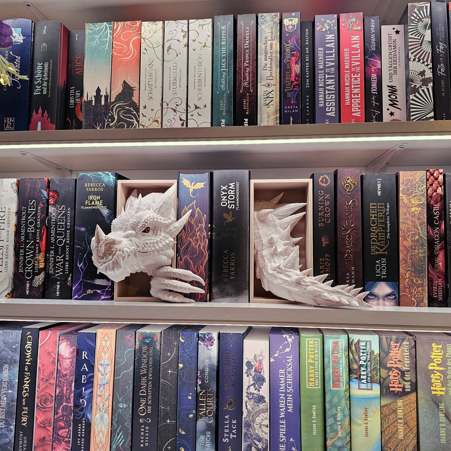 Book Nook Dragon Marble Set/Single | 3D Print | Bookend | Bookshelf Decoration