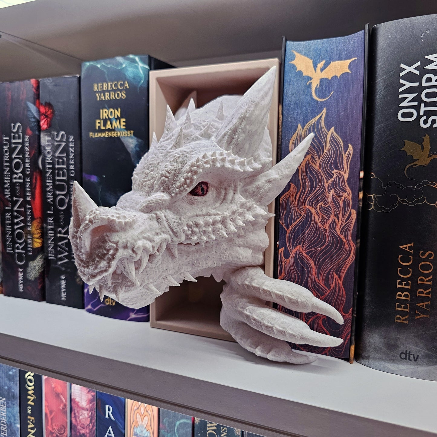 Book Nook Dragon Marble Set/Single | 3D Print | Bookend | Bookshelf Decoration