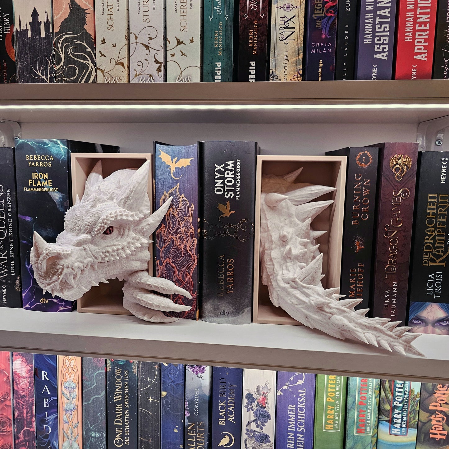 Book Nook Dragon Marble Set/Single | 3D Print | Bookend | Bookshelf Decoration