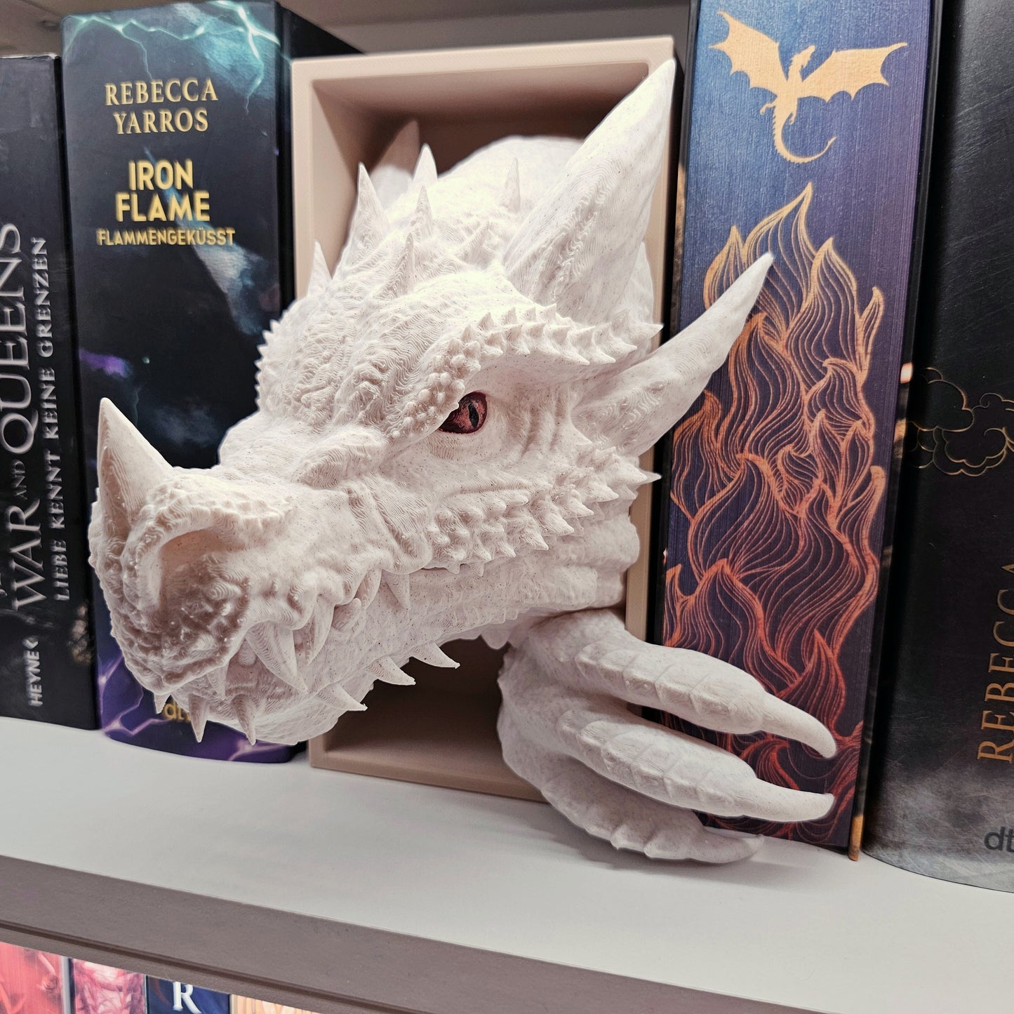 Book Nook Dragon Marble Set/Single | 3D Print | Bookend | Bookshelf Decoration