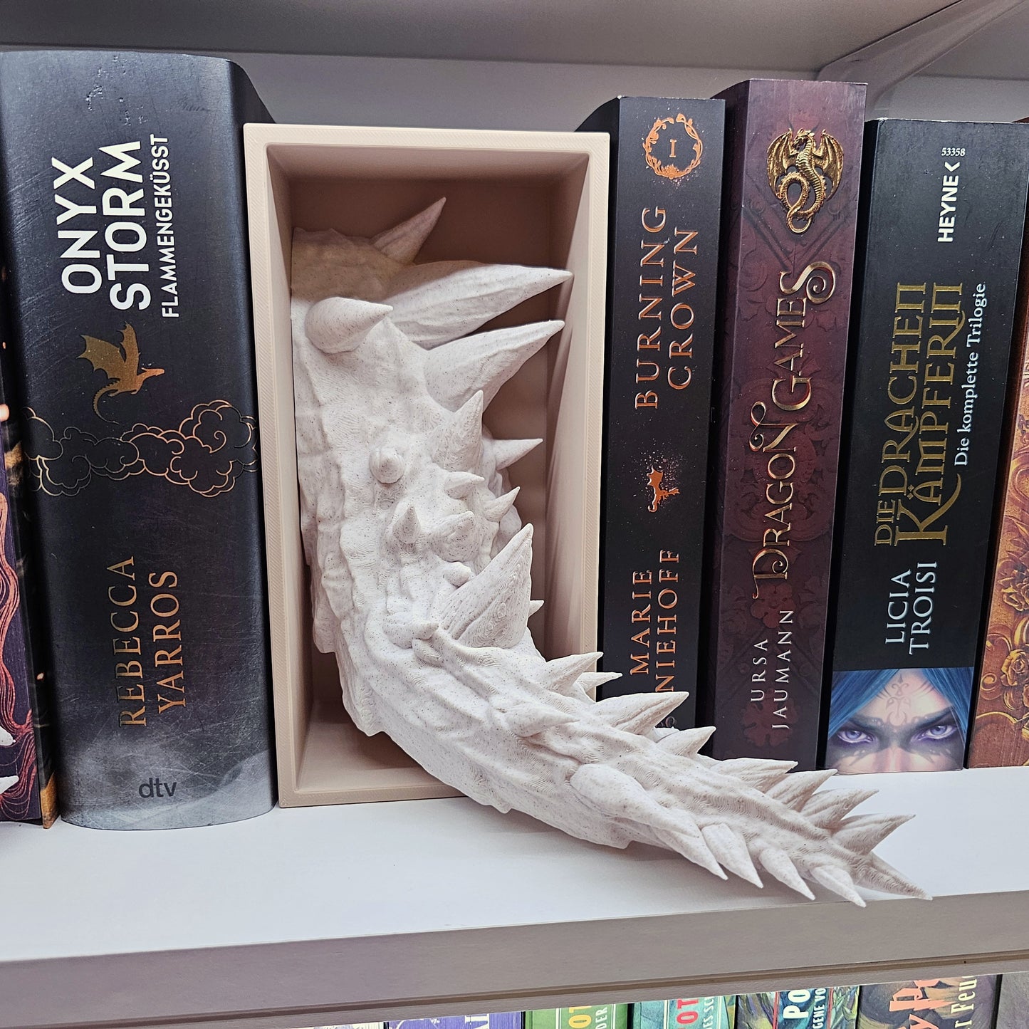 Book Nook Dragon Marble Set/Single | 3D Print | Bookend | Bookshelf Decoration