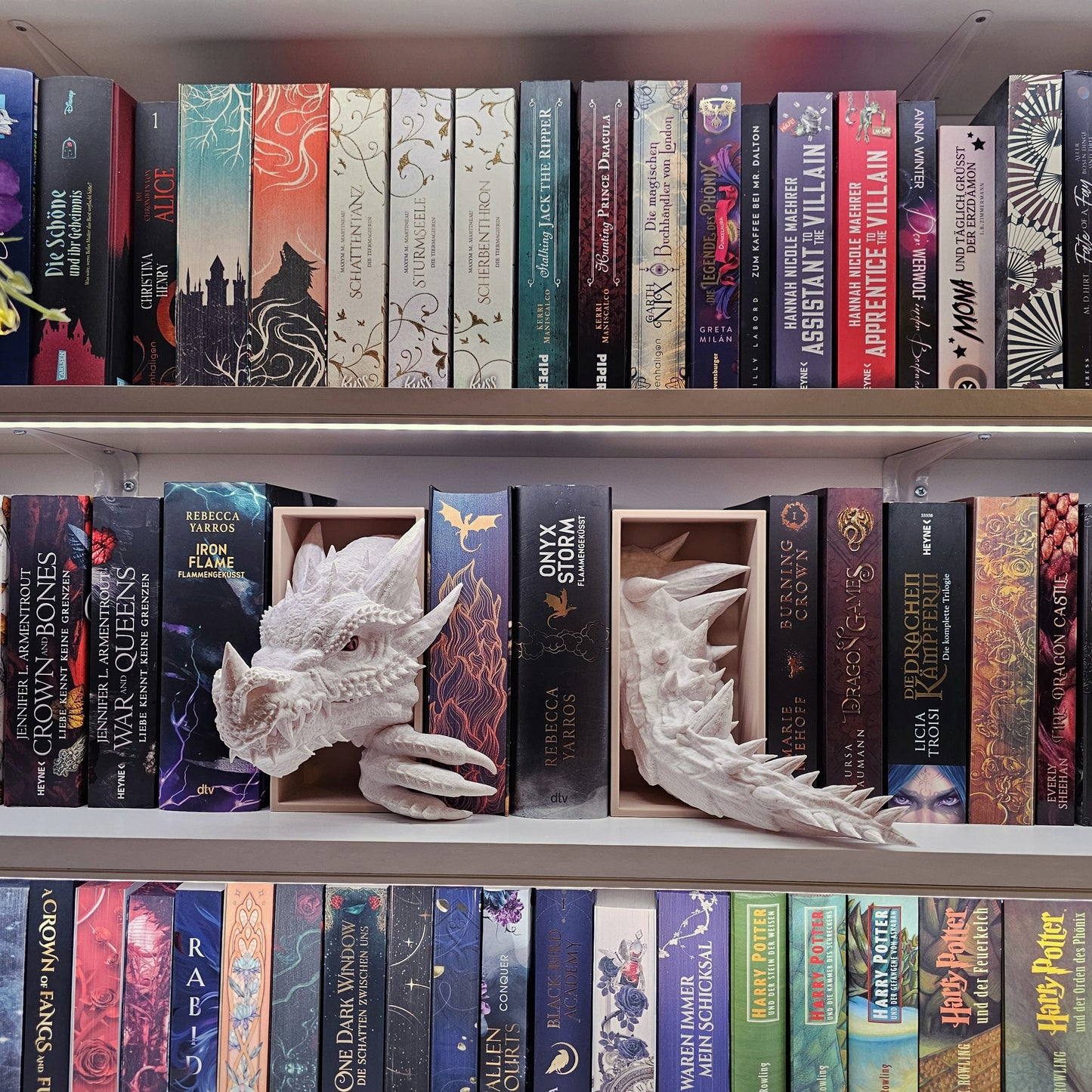 Book Nook Dragon Marble Set/Single | 3D Print | Bookend | Bookshelf Decoration