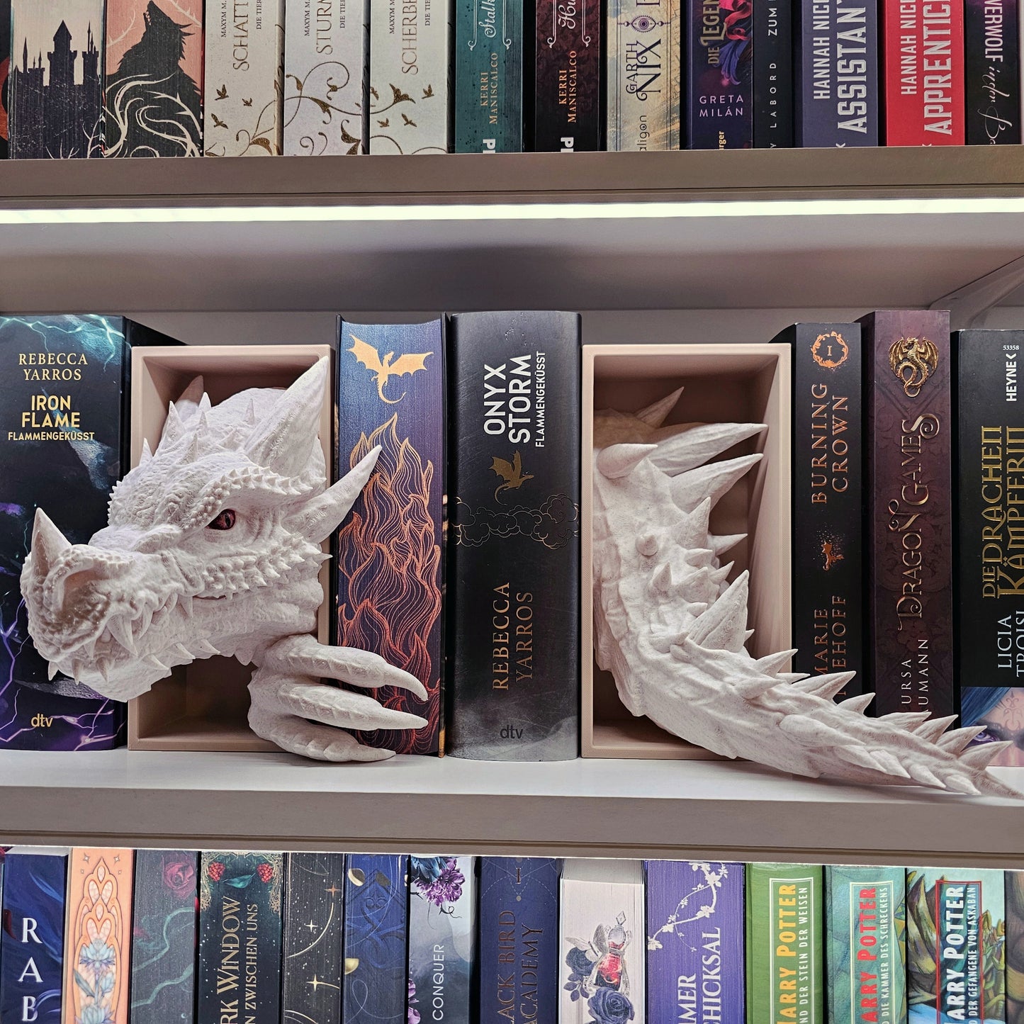 Book Nook Dragon Marble Set/Single | 3D Print | Bookend | Bookshelf Decoration