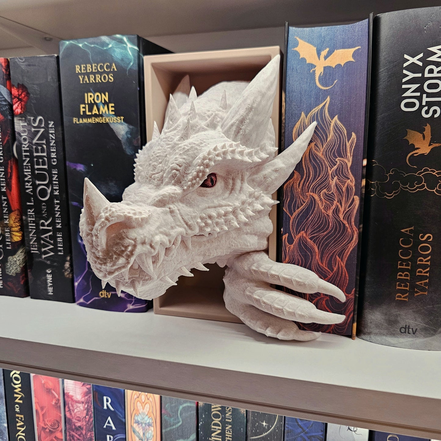 Book Nook Dragon Marble Set/Single | 3D Print | Bookend | Bookshelf Decoration