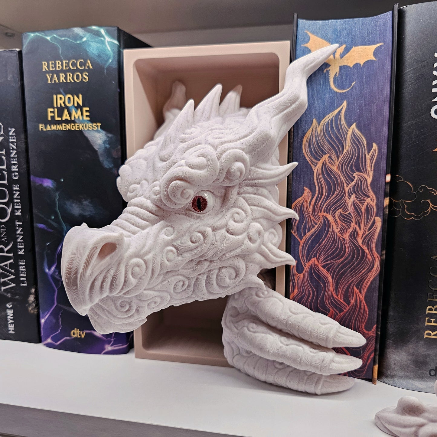 Book Nook Cloud Dragon Marble Set/Single | 3D Print | Bookend | Bookshelf Decoration
