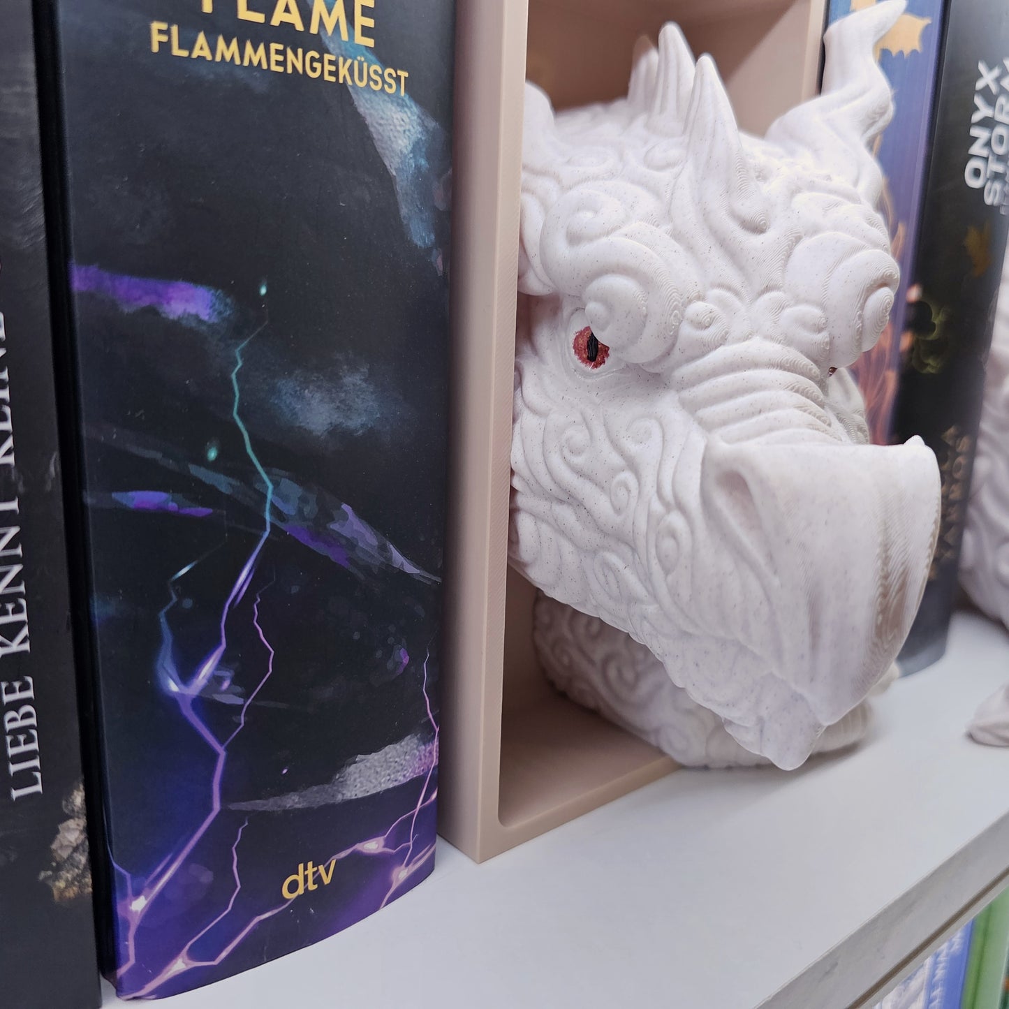 Book Nook Cloud Dragon Marble Set/Single | 3D Print | Bookend | Bookshelf Decoration