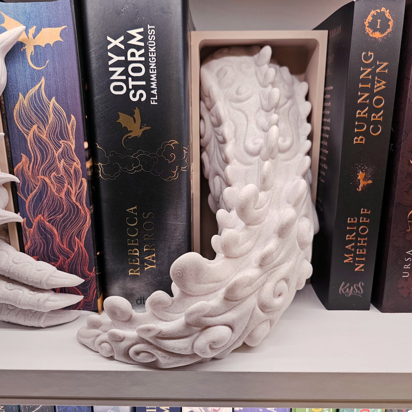 Book Nook Cloud Dragon Marble Set/Single | 3D Print | Bookend | Bookshelf Decoration