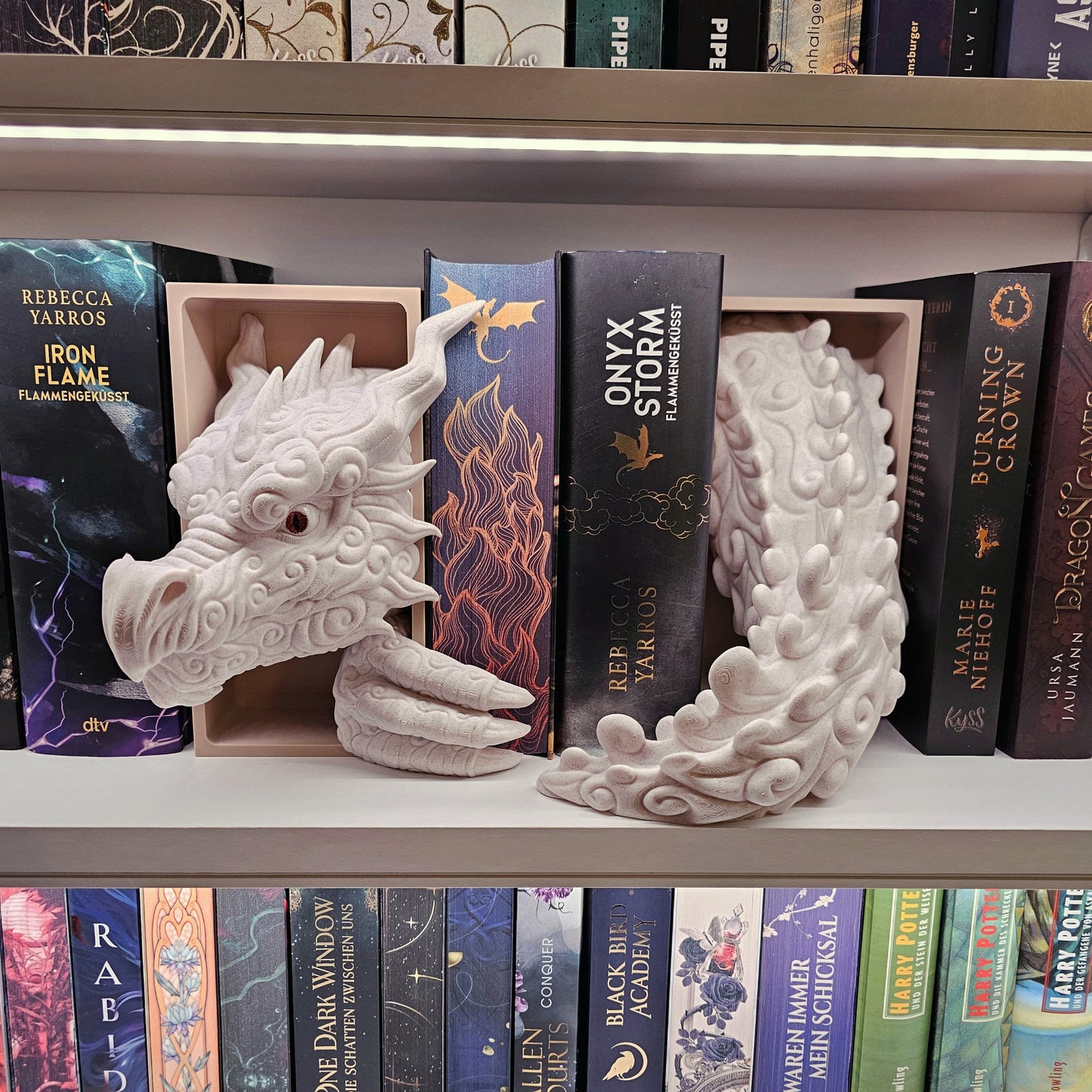 Book Nook Cloud Dragon Marble Set/Single | 3D Print | Bookend | Bookshelf Decoration