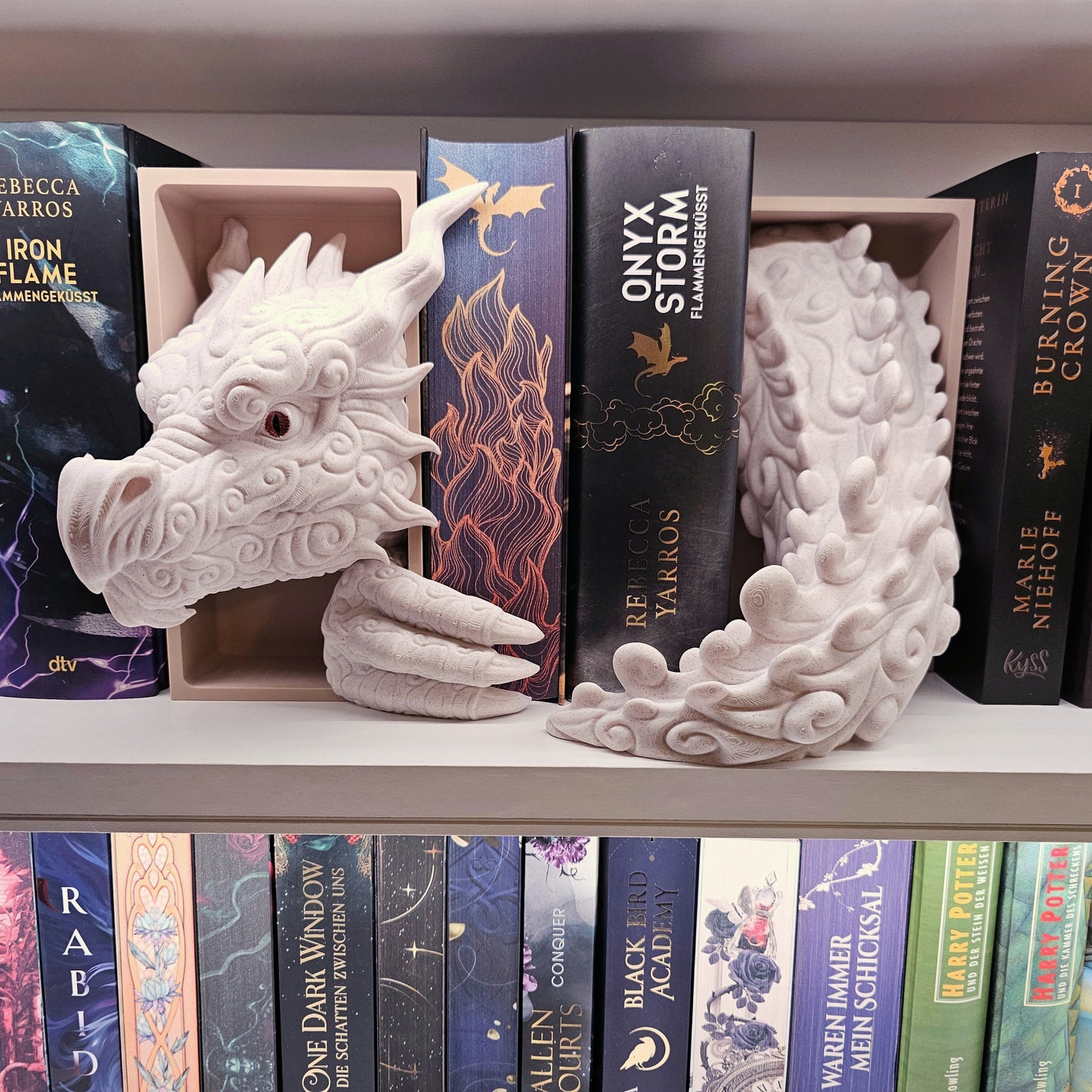 Book Nook Cloud Dragon Marble Set/Single | 3D Print | Bookend | Bookshelf Decoration