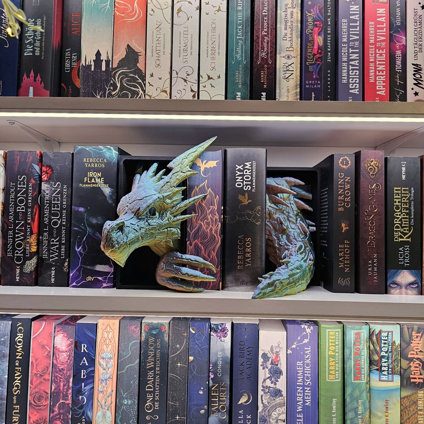 Book Nook Blitzdrache Multicolor glossy Set/Single | 3D Print | Bookend | Bookshelf Decoration