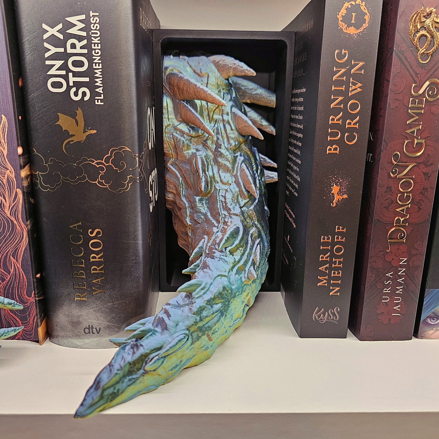Book Nook Blitzdrache Multicolor glossy Set/Single | 3D Print | Bookend | Bookshelf Decoration