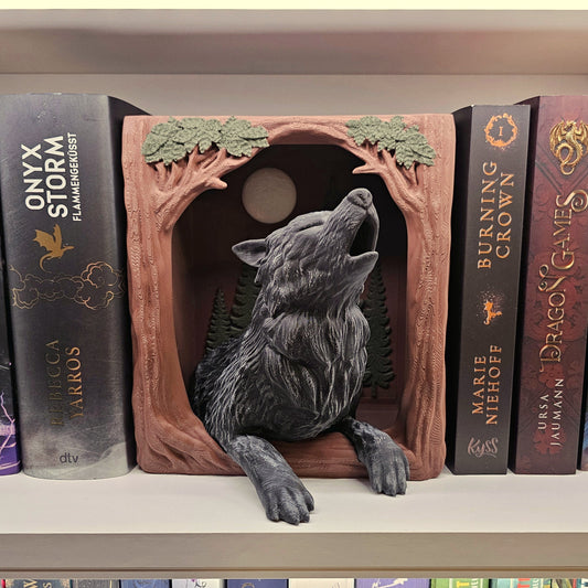 Book Nook Wolf Multicolor | 3D Print | Bookend | Bookshelf Decoration