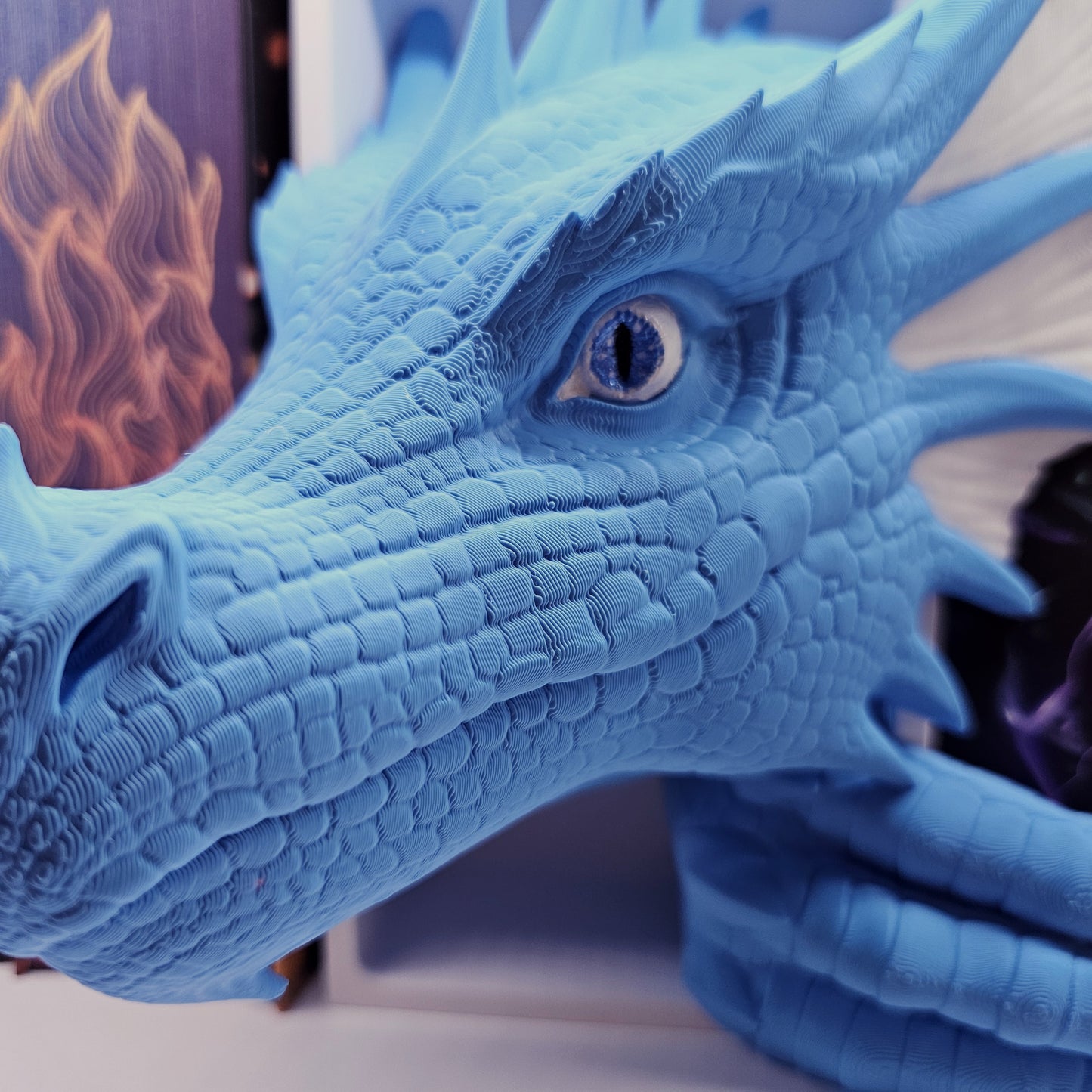 Book Nook Blue/White Sea Dragon Set/Single | 3D Print | Bookend | Bookshelf Decoration