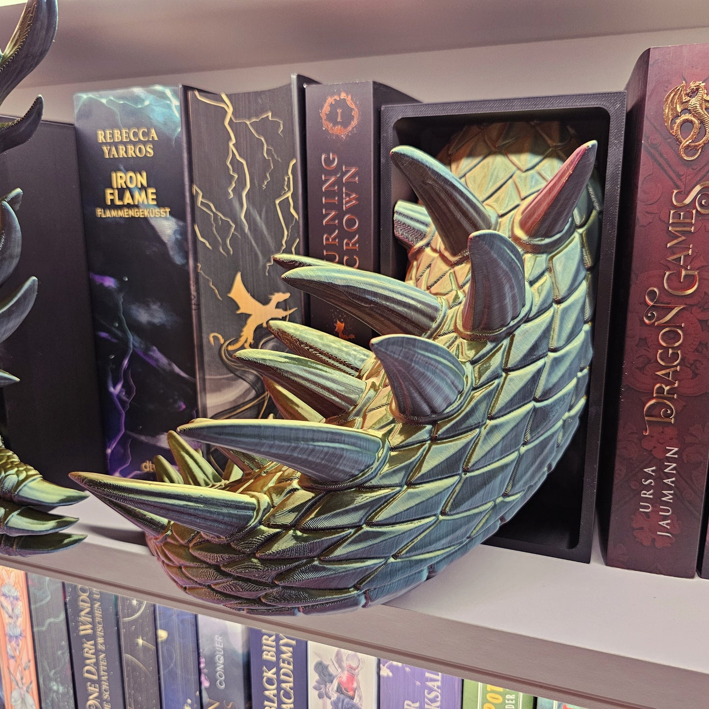 Book Nook XXL Kochenwächterdrache Multicolor glossy Set/Single | 3D Print | Bookend | Bookshelf Decoration