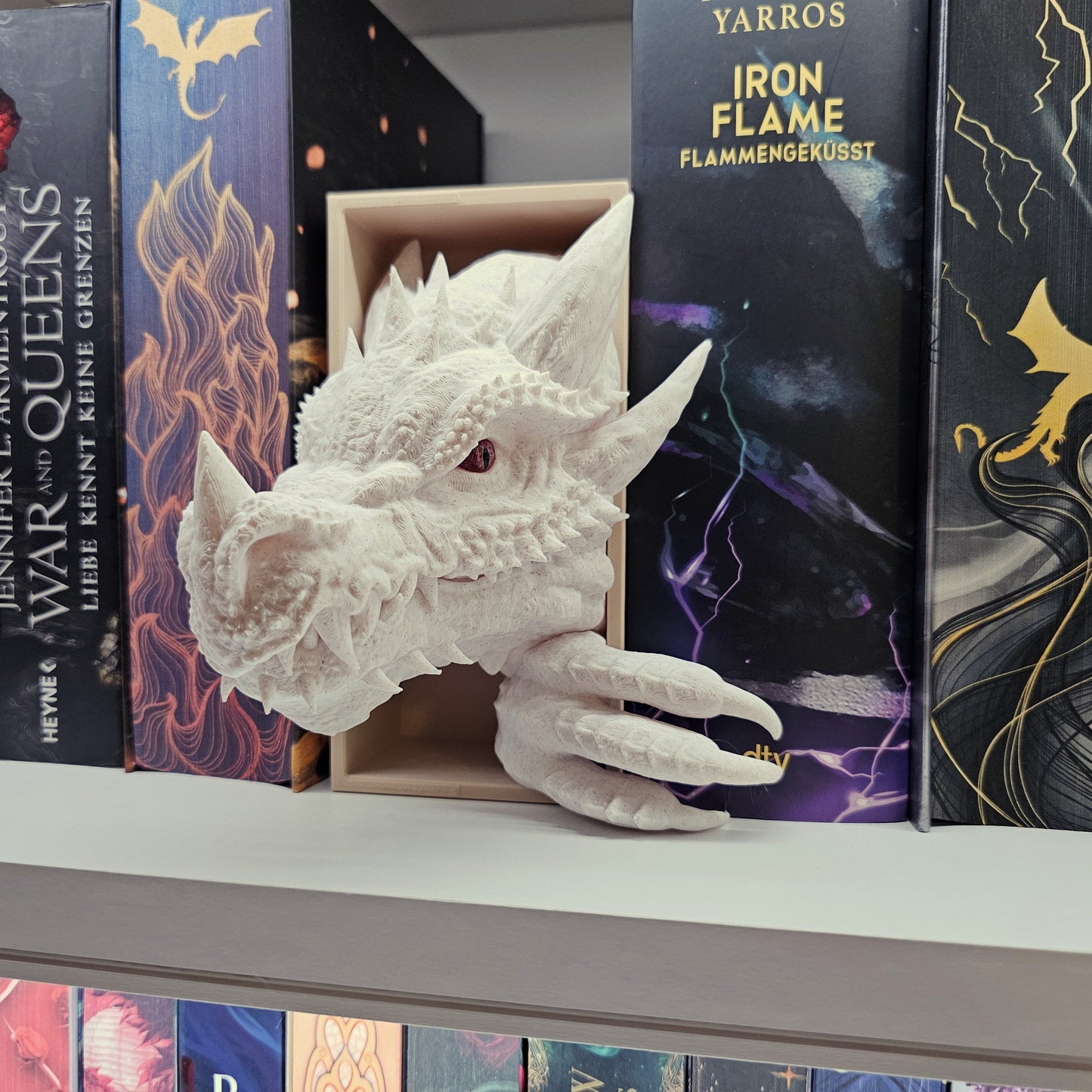 Book Nook Set Dragon Marble Small | 3D Print | Bookend | Bookshelf Decoration