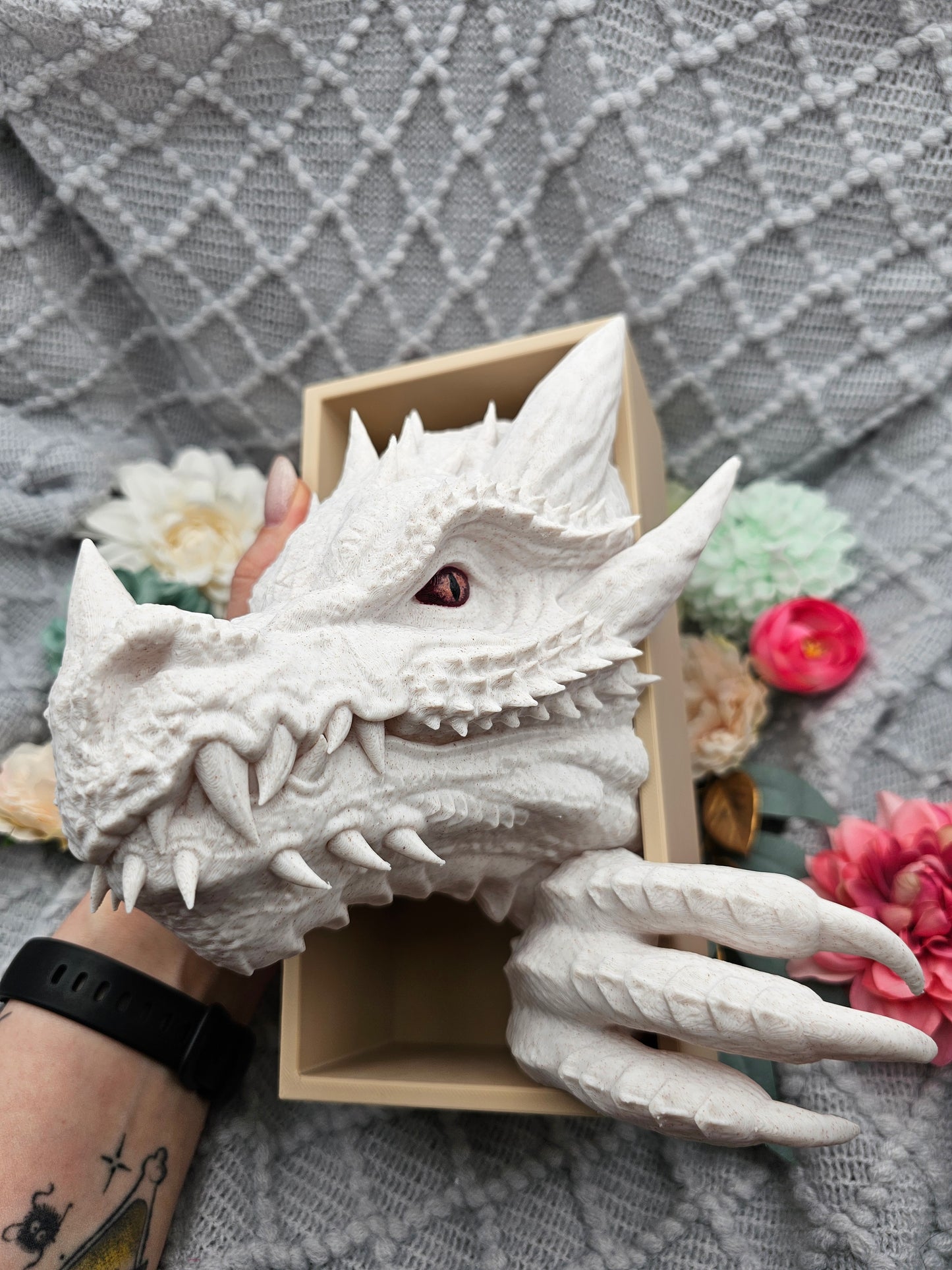 Book Nook Dragon Marble Set/Single | 3D Print | Bookend | Bookshelf Decoration