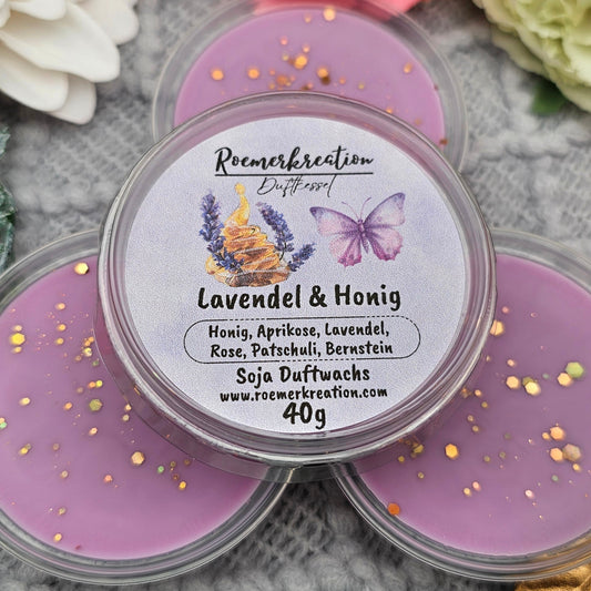 Schale 40 g | Lavendel & Honig | Duftwachs