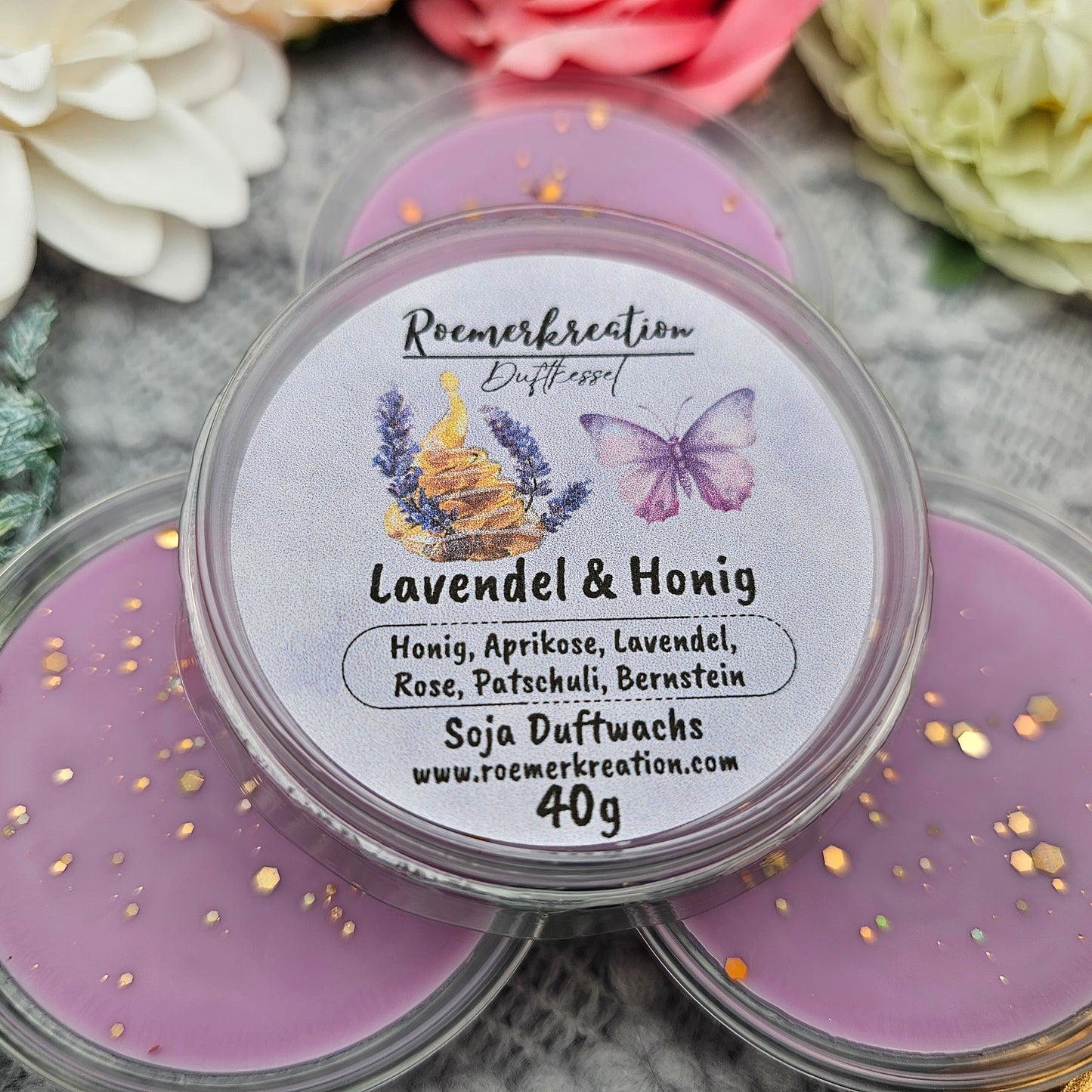 Schale 40 g | Lavendel & Honig | Duftwachs