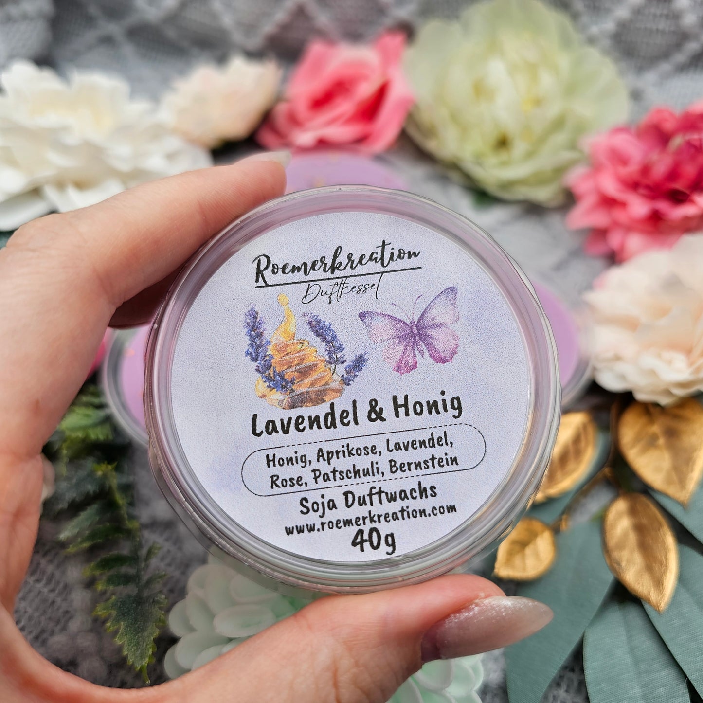 Schale 40 g | Lavendel & Honig | Duftwachs