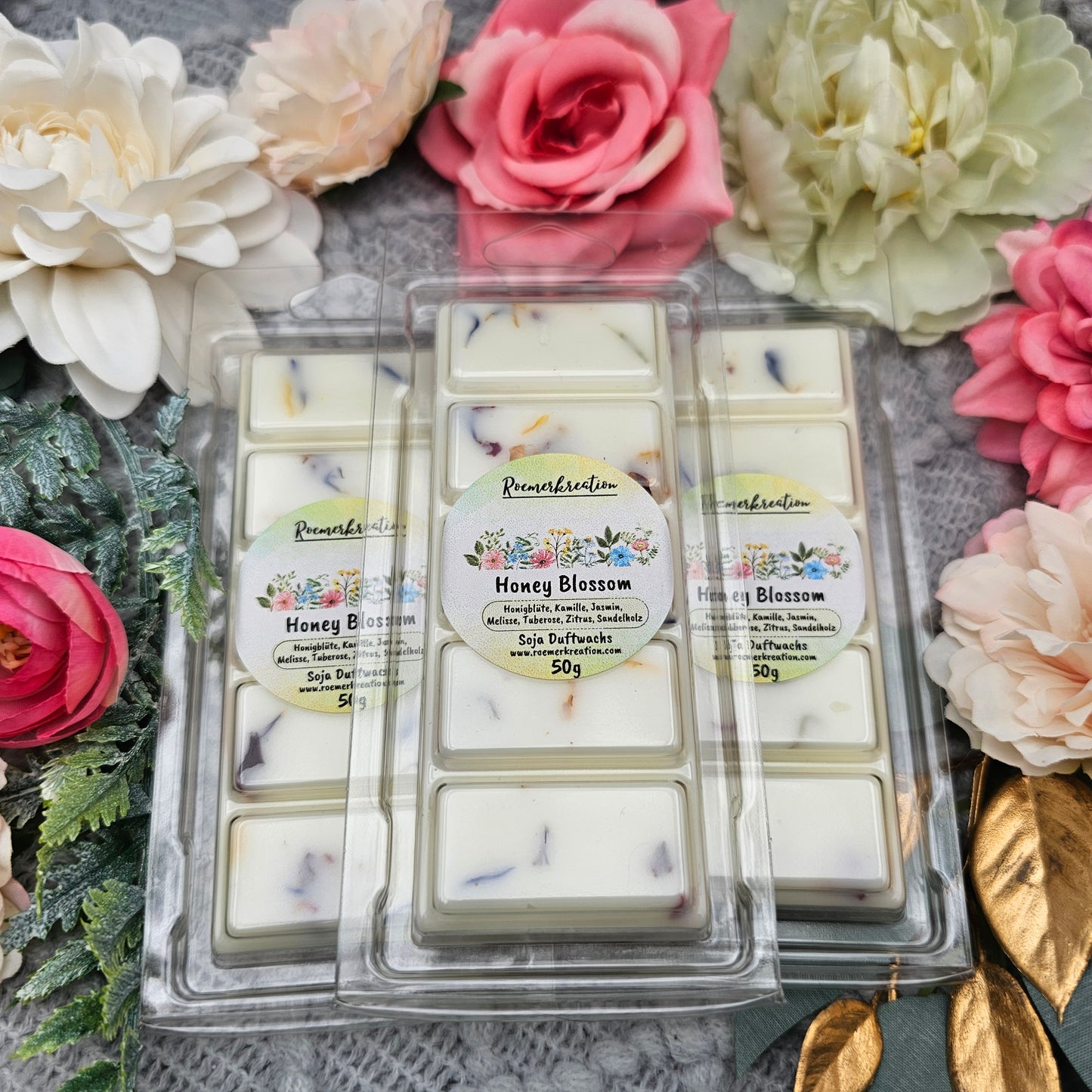 Tafel 50 g | Honey Blossom | Duftwachs