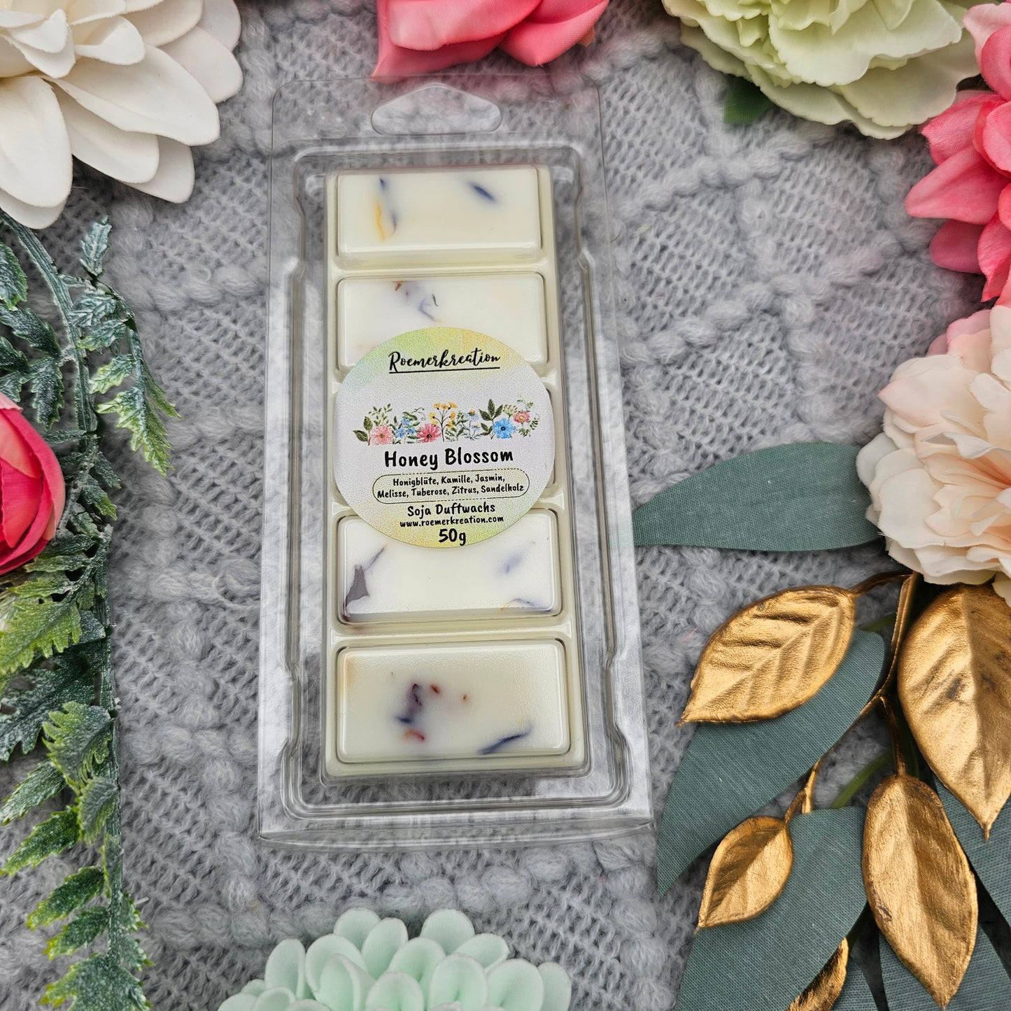 Tafel 50 g | Honey Blossom | Duftwachs