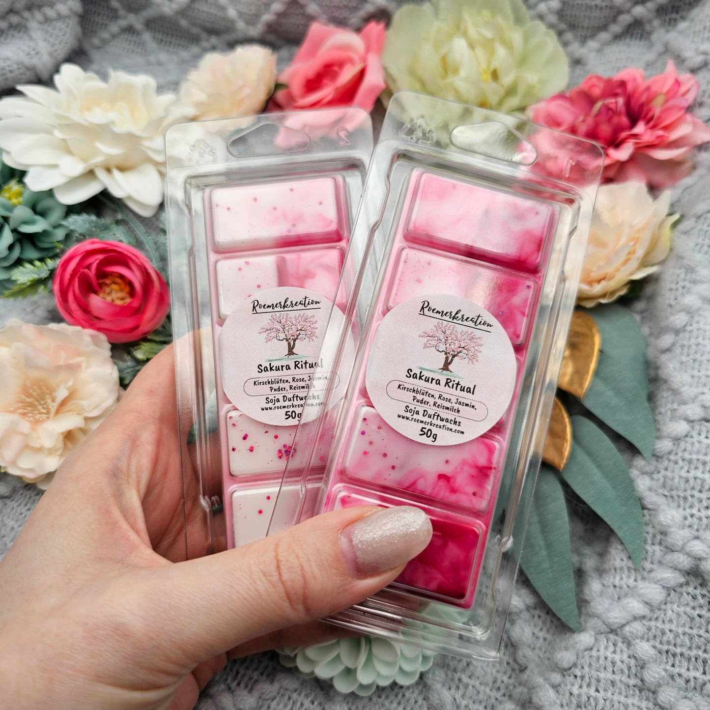 Tafel 50 g | Sakura Ritual | Duftwachs