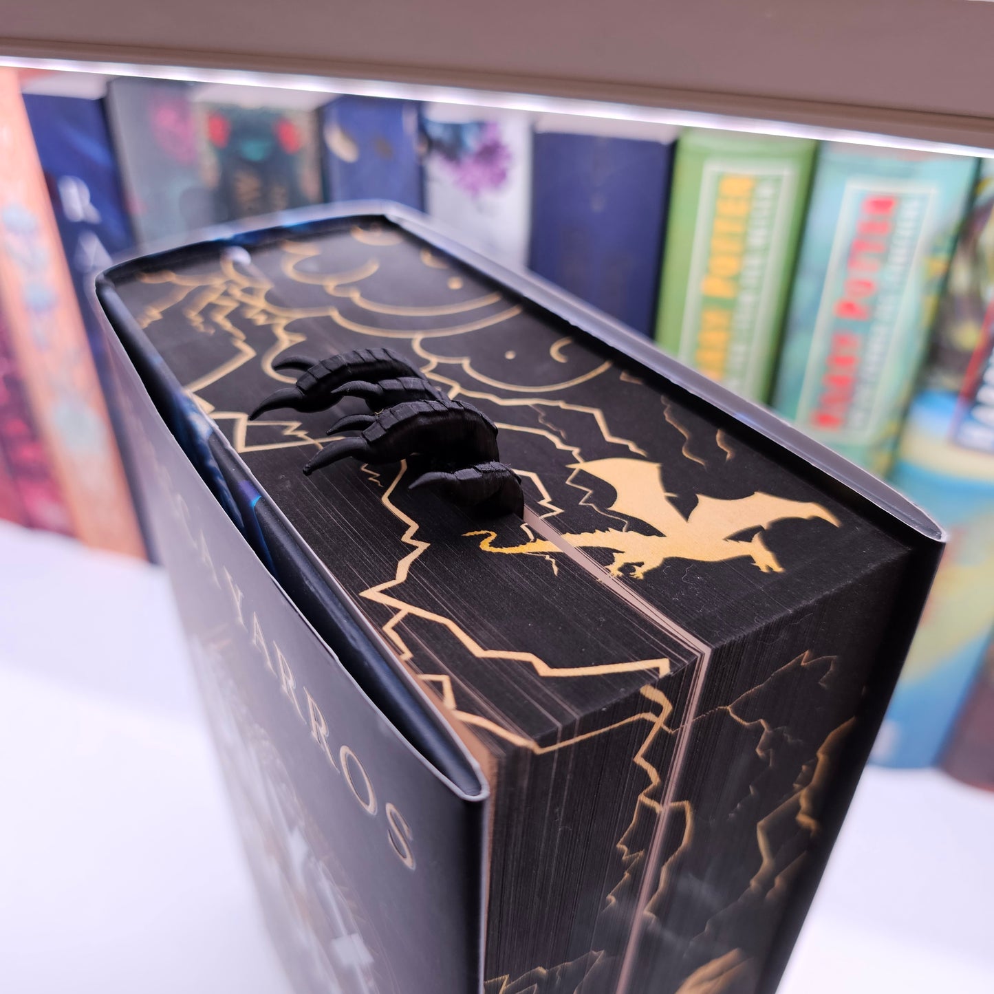 Lesezeichen Drachenklaue schwarz/gold | 3D Druck | Bookmark