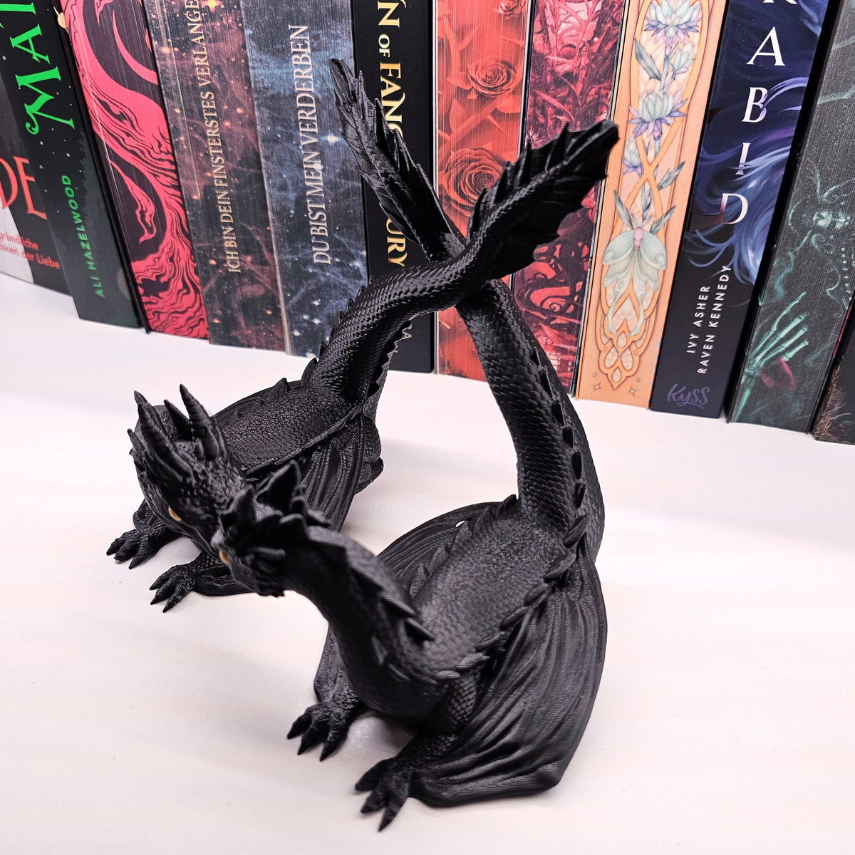 Buchhalter Dragon Love Schwarz | Aufsteller Bücher E-Reader Tablet