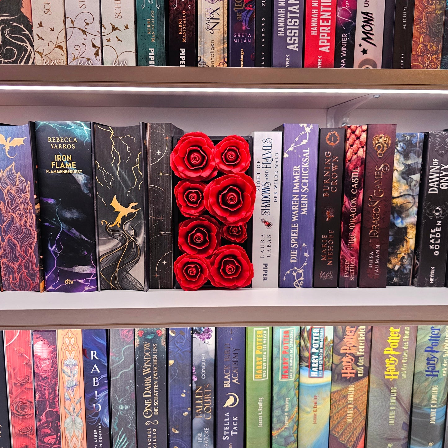 Book Nook Roses Color Selection | 3D Print | Bookend | Bookshelf Decoration