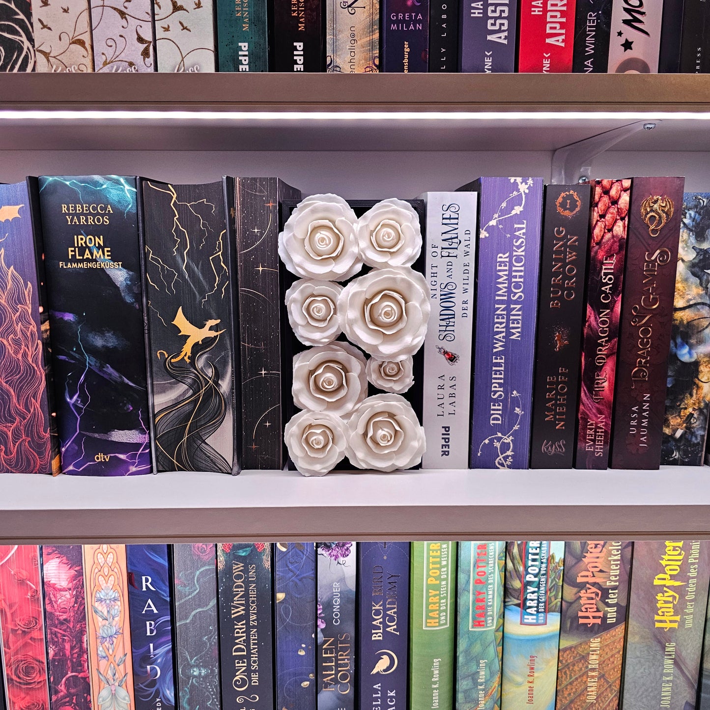 Book Nook Roses Color Selection | 3D Print | Bookend | Bookshelf Decoration