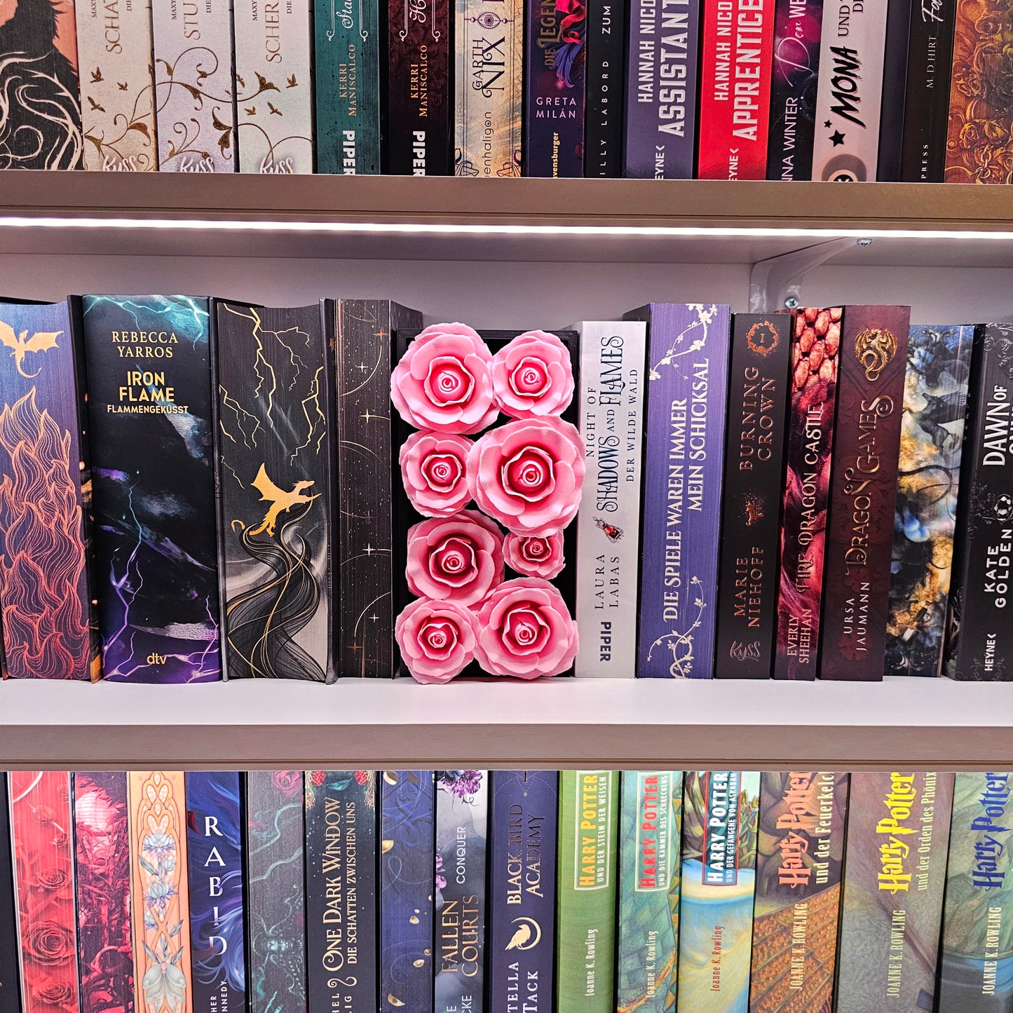 Book Nook Roses Color Selection | 3D Print | Bookend | Bookshelf Decoration
