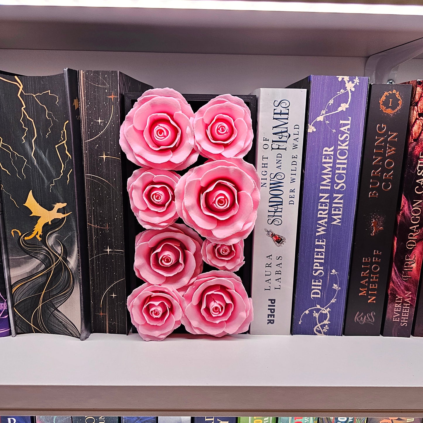 Book Nook Roses Color Selection | 3D Print | Bookend | Bookshelf Decoration