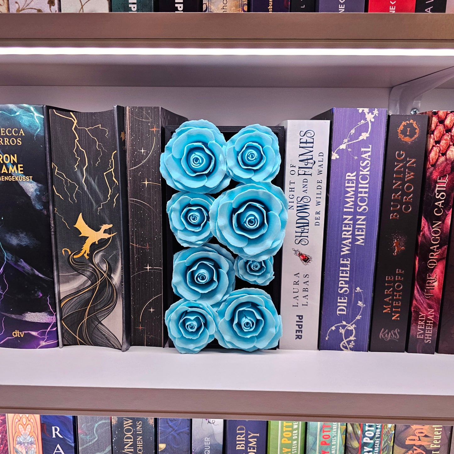 Book Nook Roses Color Selection | 3D Print | Bookend | Bookshelf Decoration