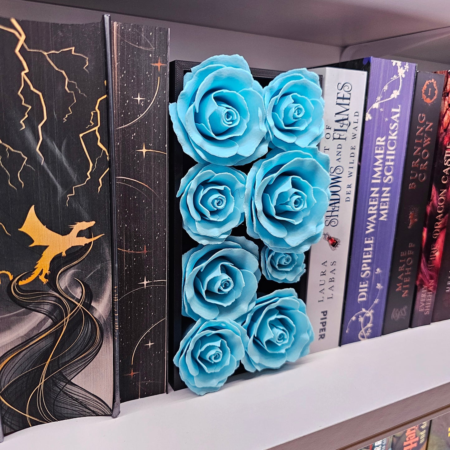 Book Nook Roses Color Selection | 3D Print | Bookend | Bookshelf Decoration