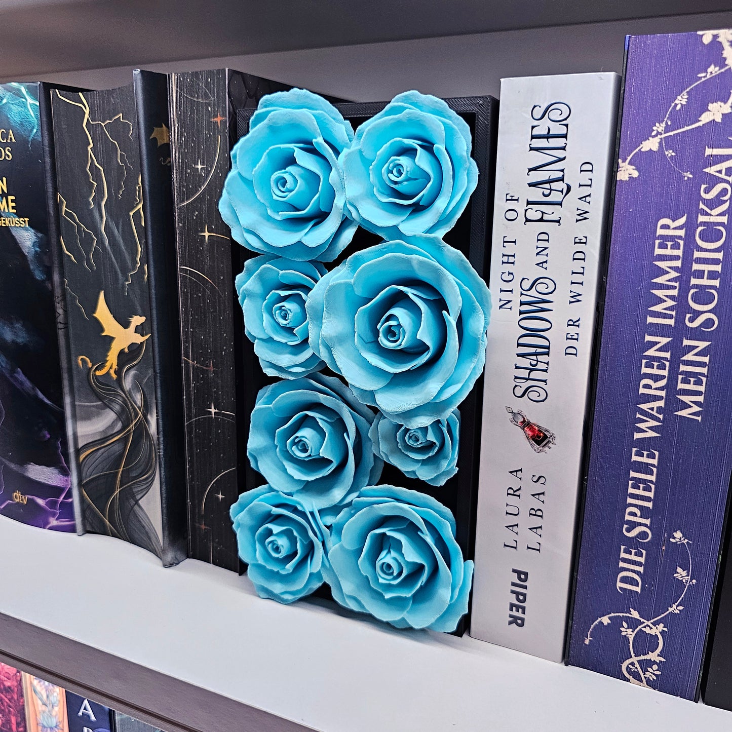 Book Nook Roses Color Selection | 3D Print | Bookend | Bookshelf Decoration